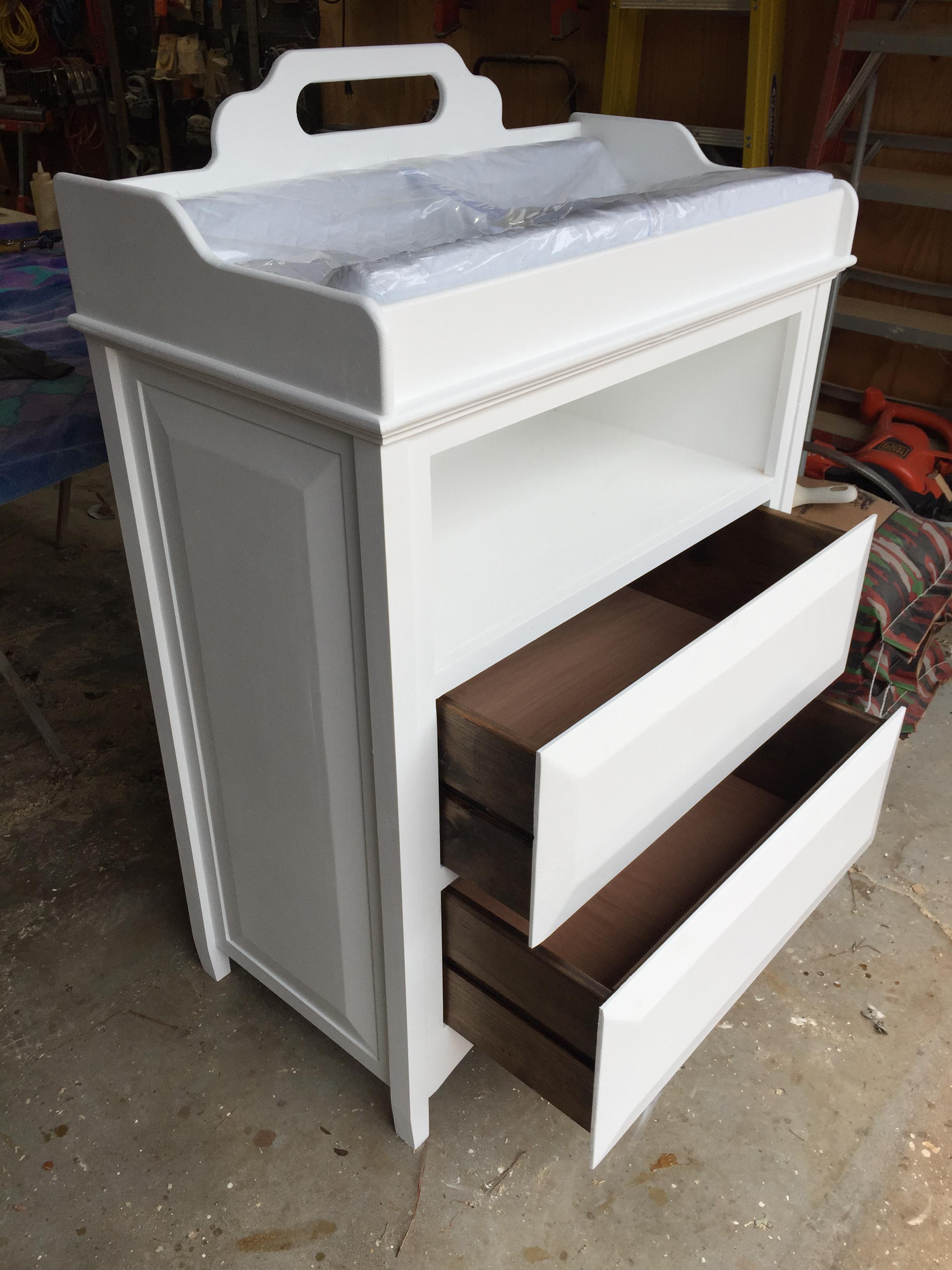 A baby changing station I made original design r/woodworking