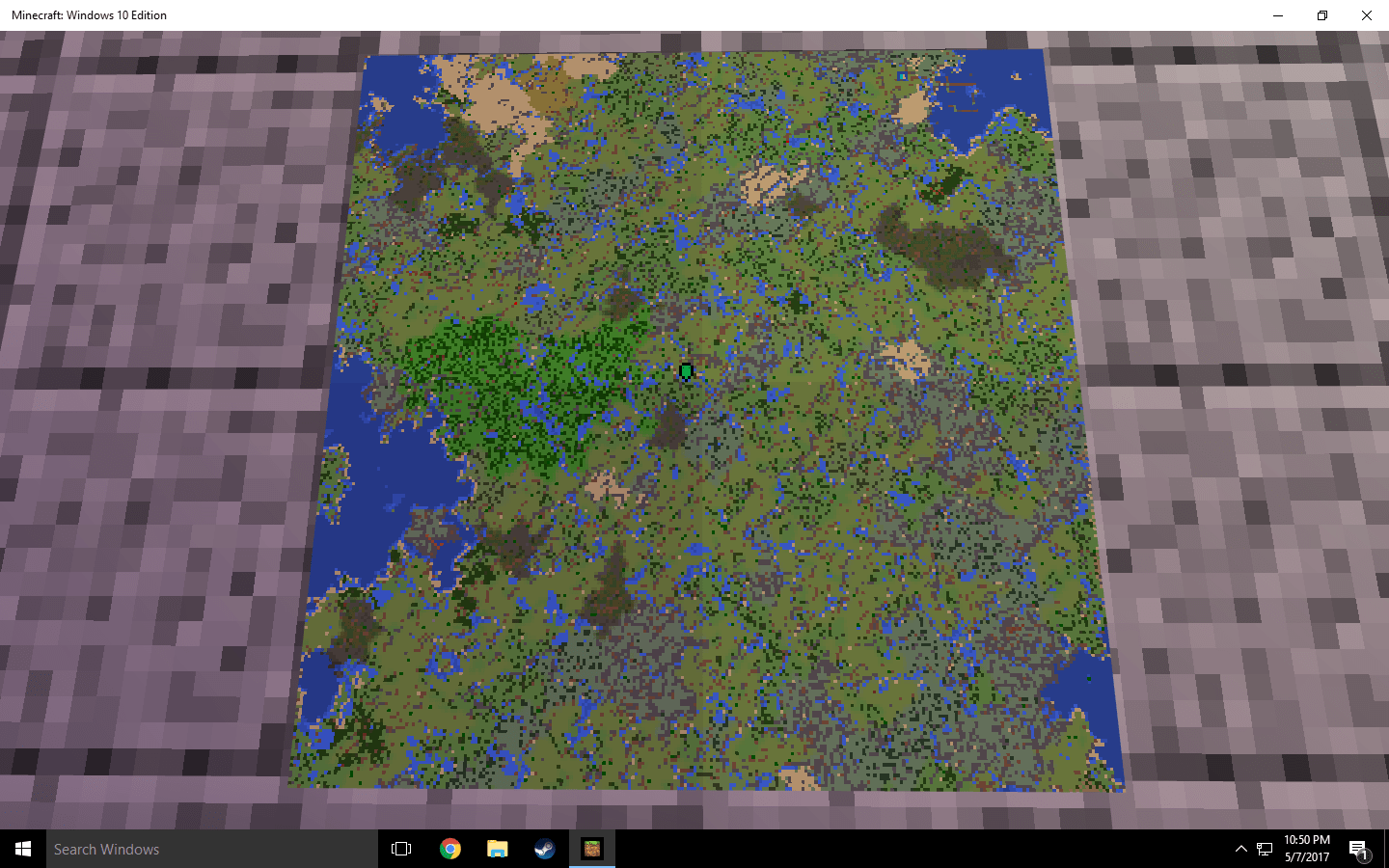 16 sq kilometers on 4 map tiles. Fully zoomed out map. My base is in