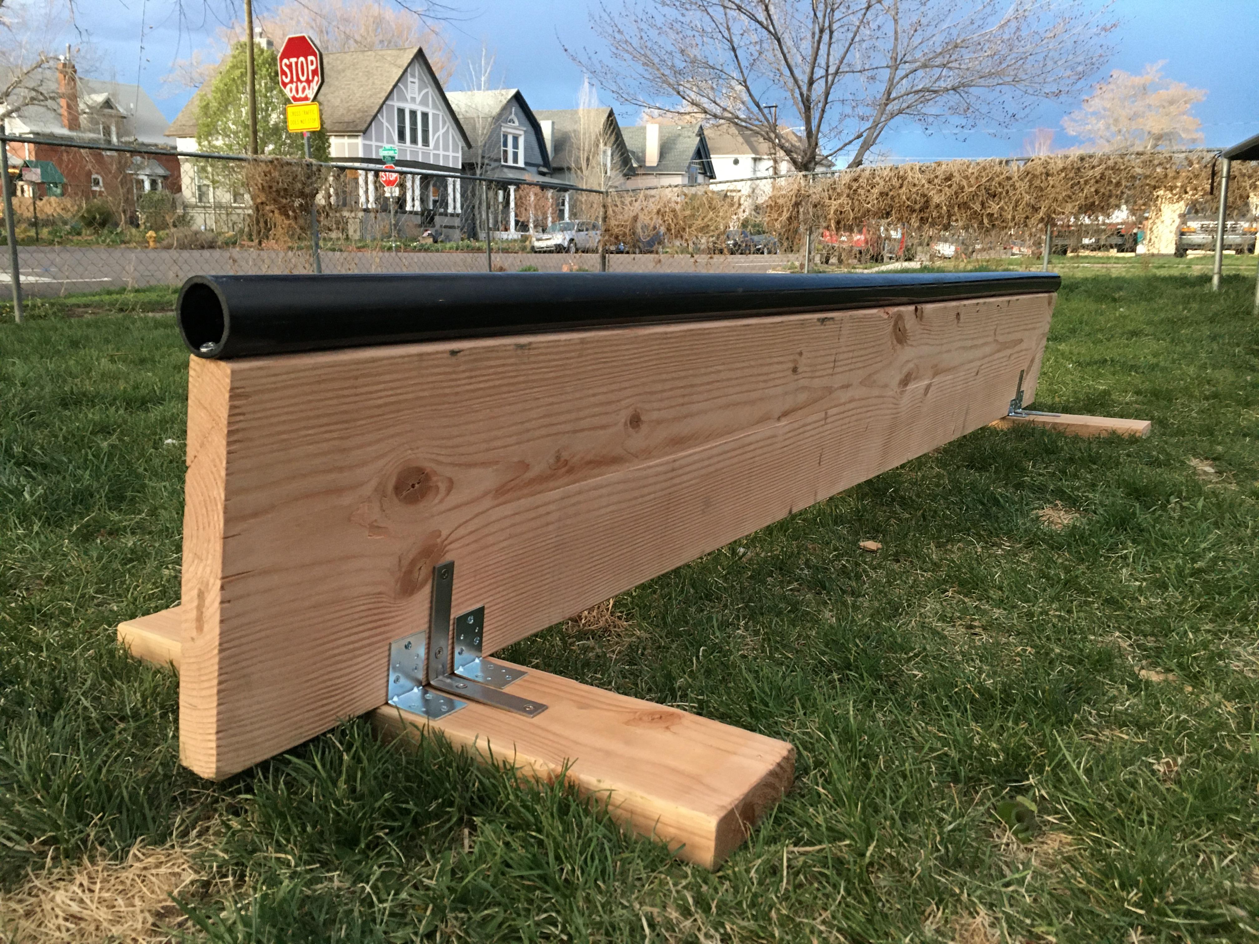 8ft DIY Grind Rail! My friend and I built this since parks are still