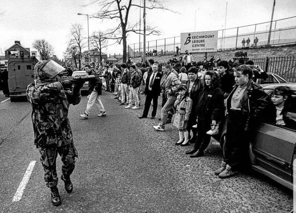 A soldier of the British Army (deployed during Operation Banner) with