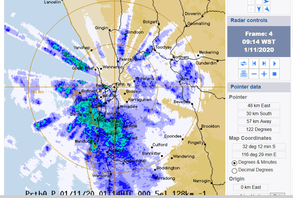 Today's Radar. A little odd. r/perth