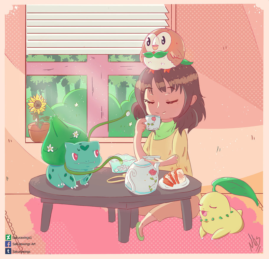 My tea time with pokemon fan art. r/pokemon