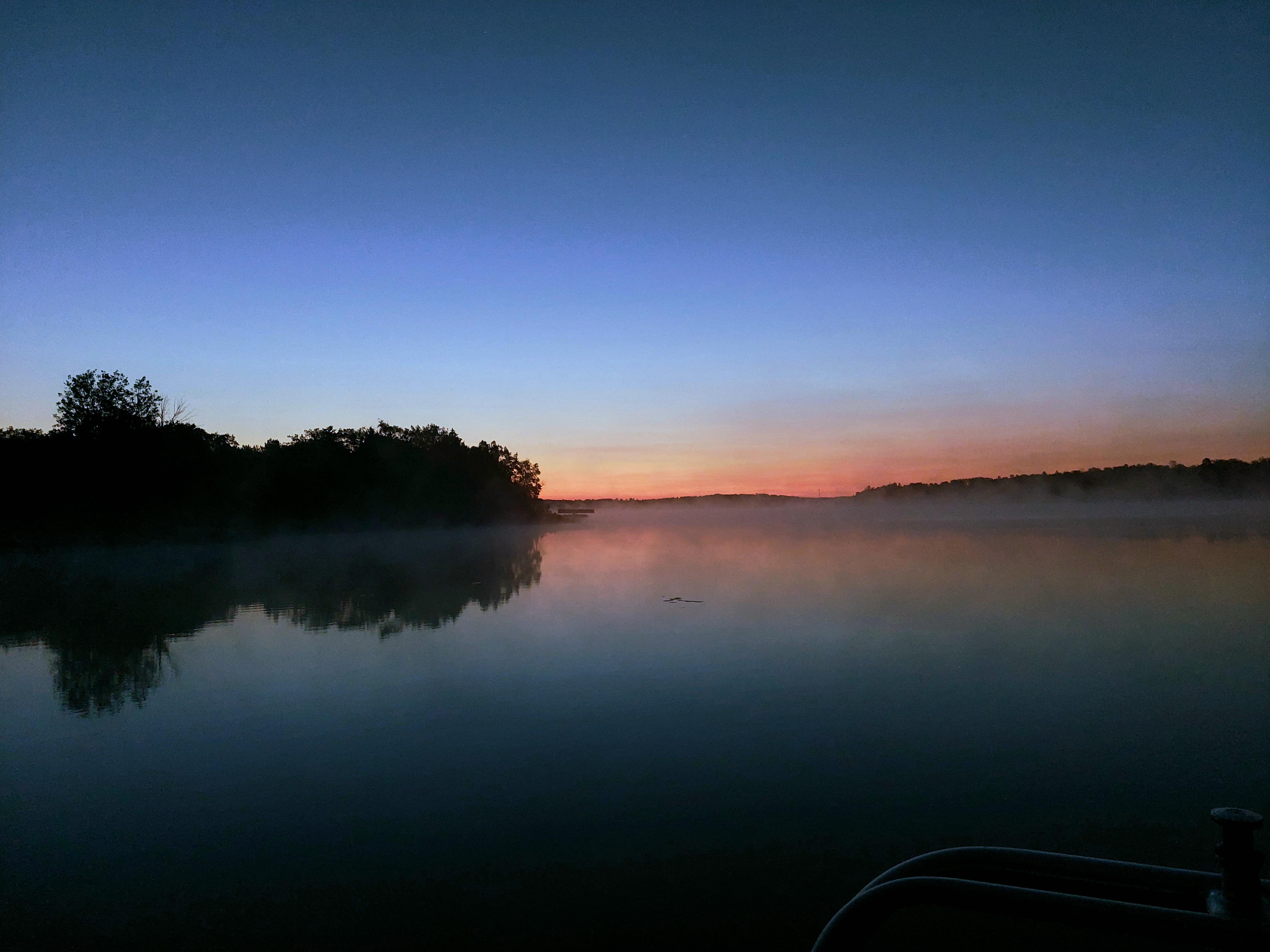 Sunrise on Loon Lake, Hale. r/Michigan
