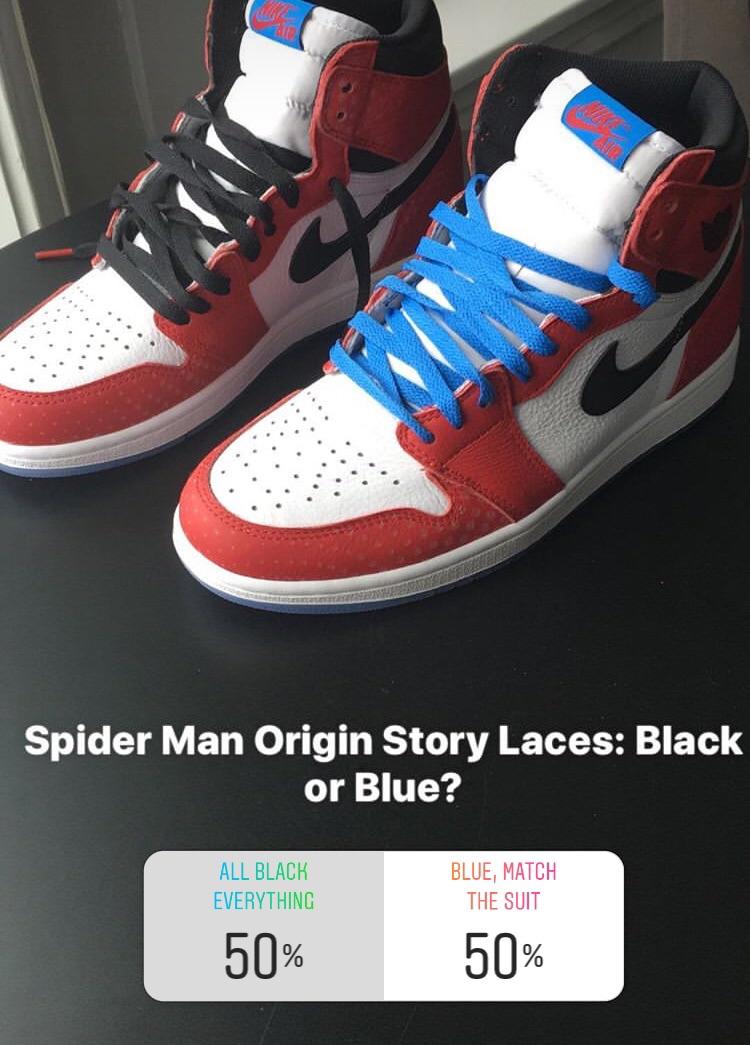 Origin Story Jordans Black or Blue Laces? r/Sneakers