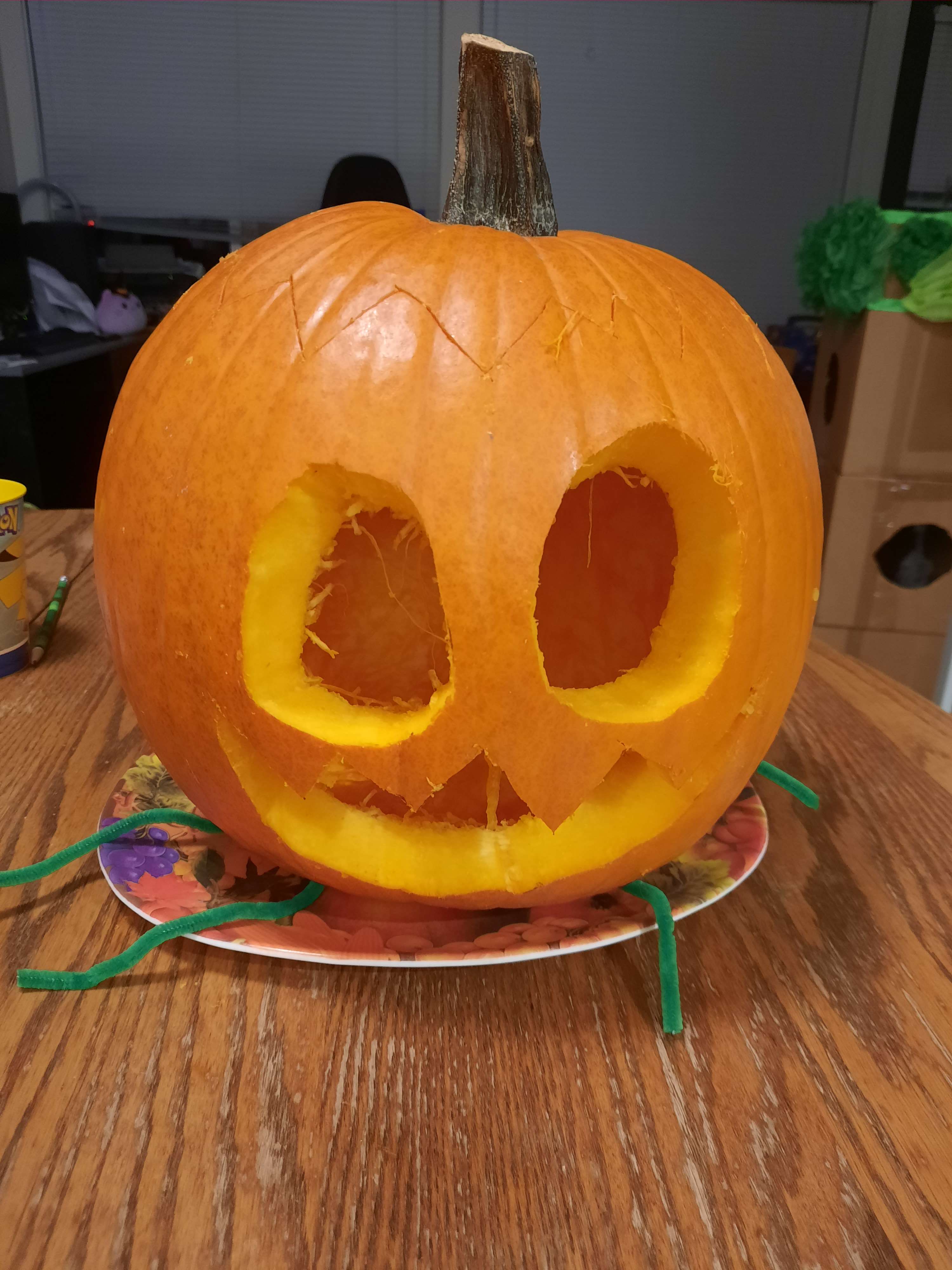Made a pumpkin crawler for this year's pumpkin, was gonna just paint it
