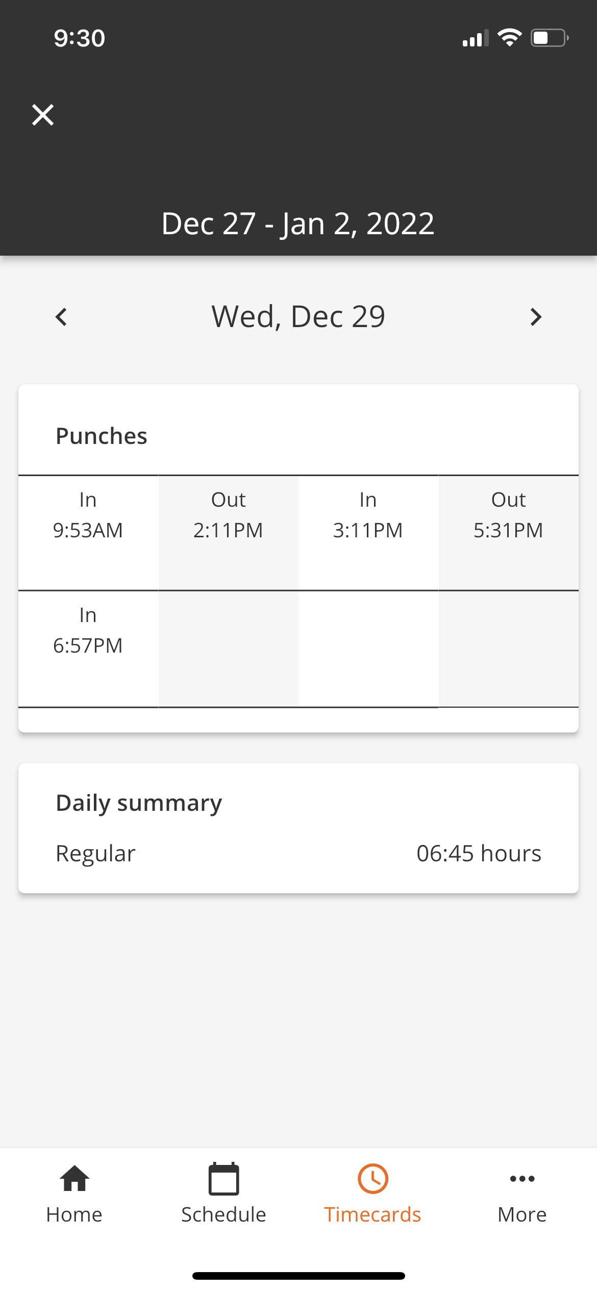 Is this normal? I didn’t clock out or anything after lunch but some