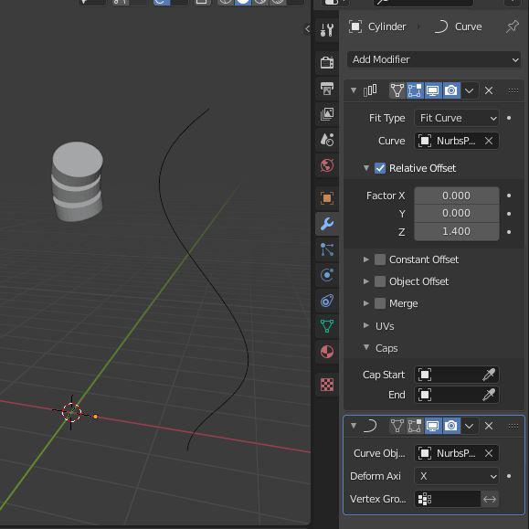 Cylinder wont follow all Path with Array (Fit Curve) and Curve modifier