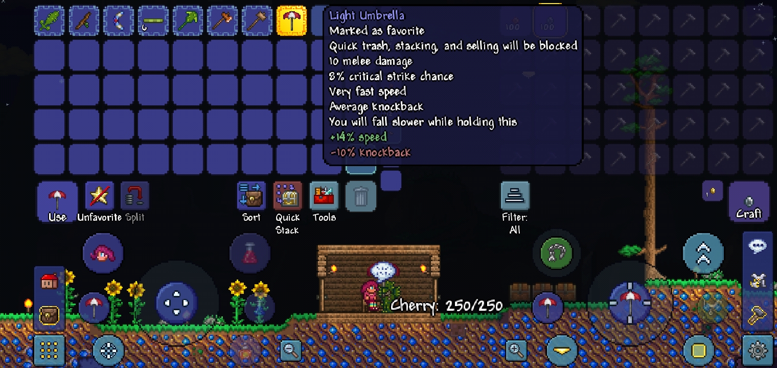 An extra light umbrella, just what I needed. r/Terraria