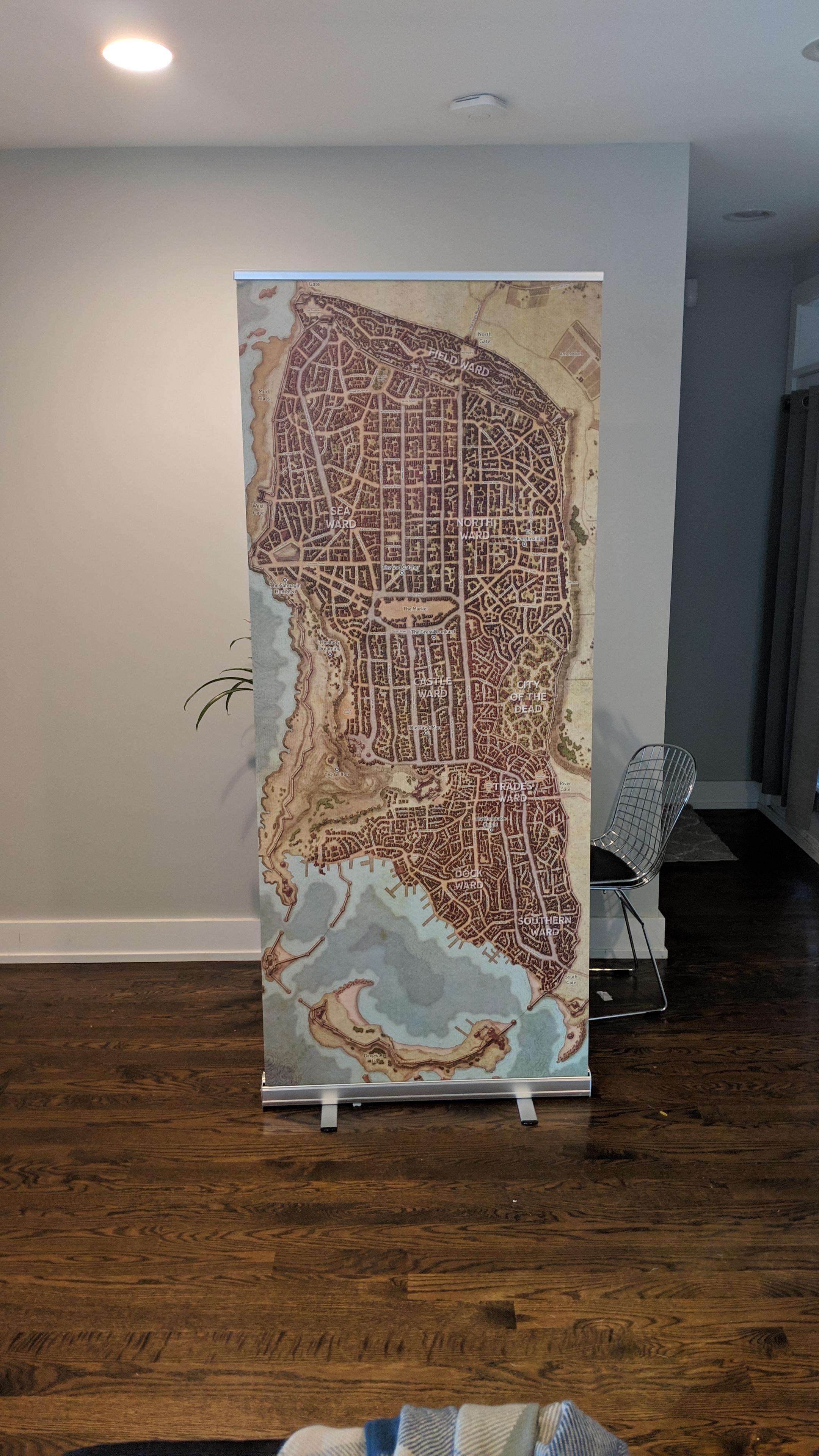 I wanted a way to show the sheer scale of Waterdeep in our sessions, so