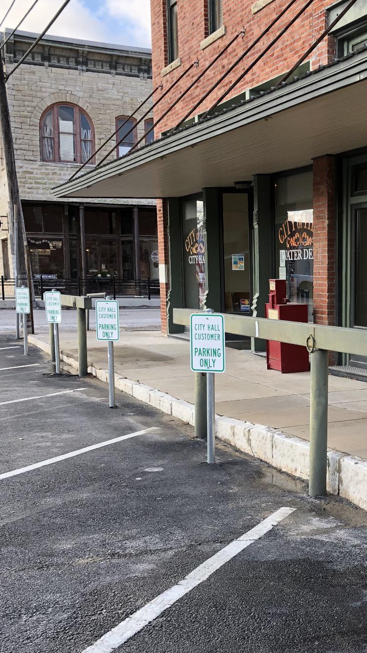 Hico, TX City Hall has hitching posts for horses r/mildlyinteresting
