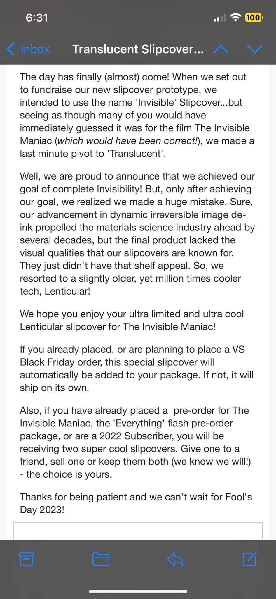 Vinegar Syndrome April Fools Slipcover Product Release Date r