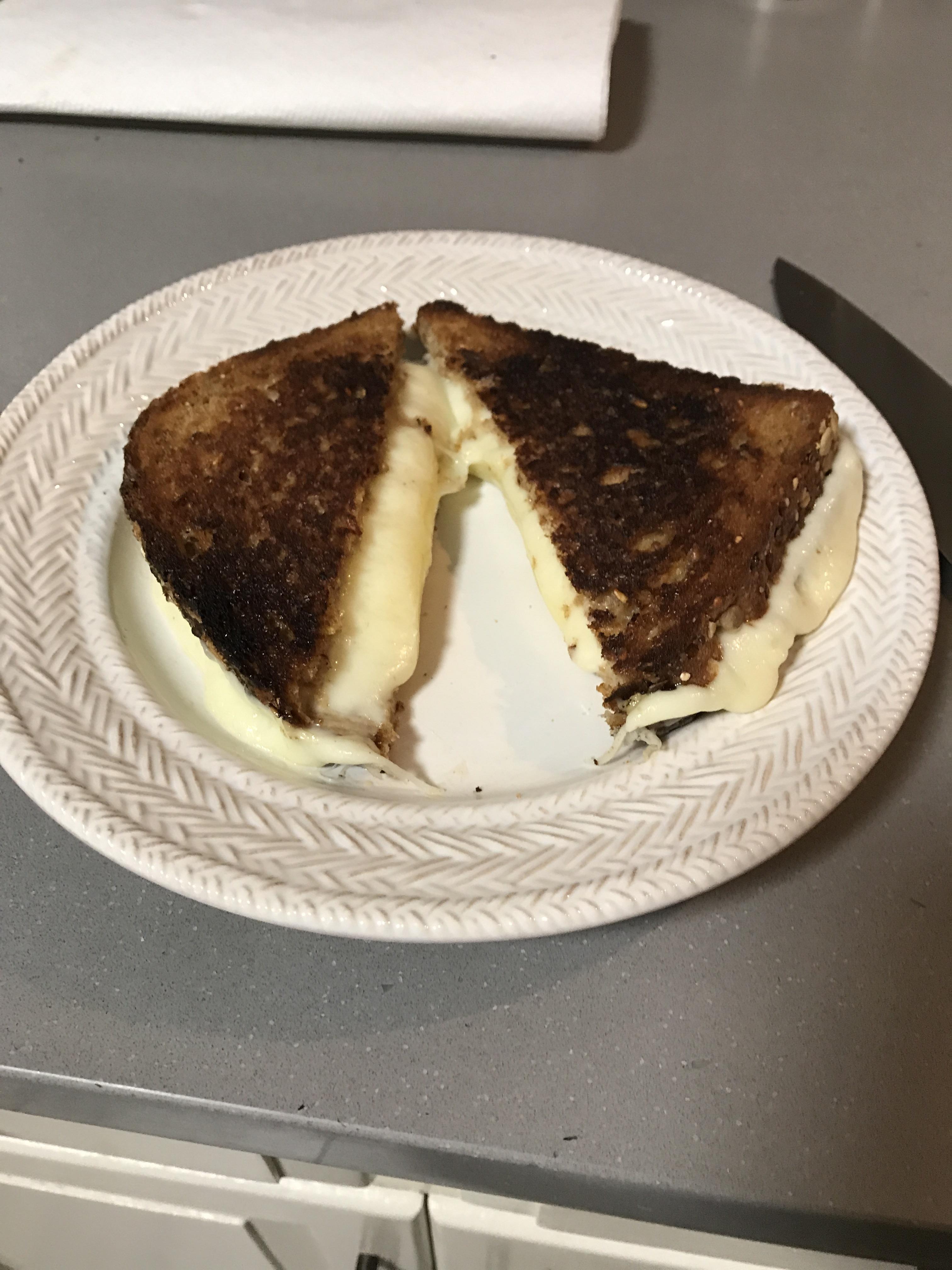 Dave's Killer Bread. Havarti and Provolone. r/grilledcheese