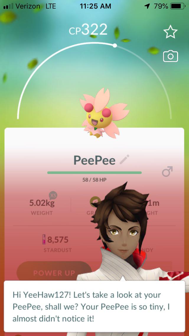 My pee pee is tiny meme