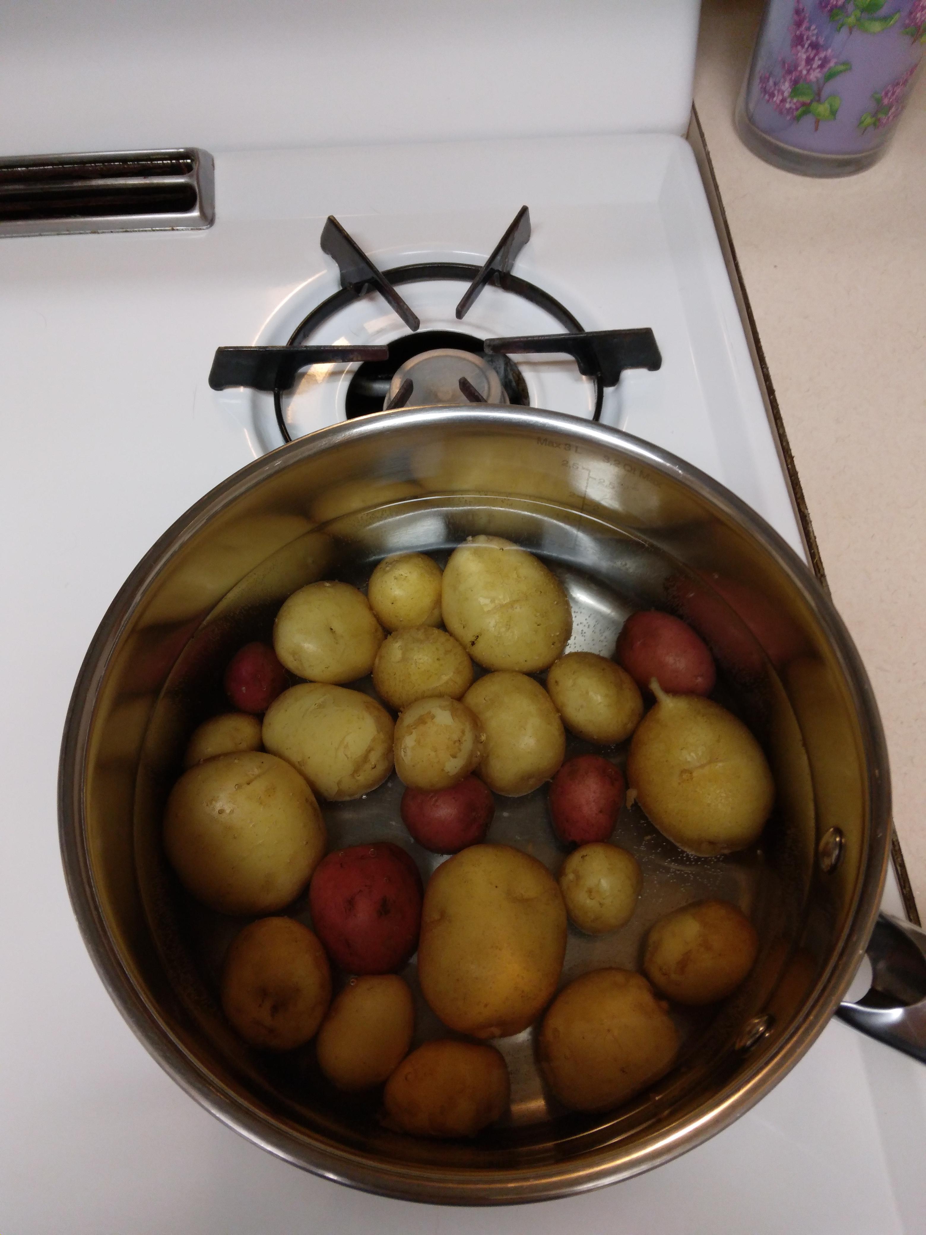 Potatoes, boil em, mash em, stick em in a stew. Homegrown. r/lotr