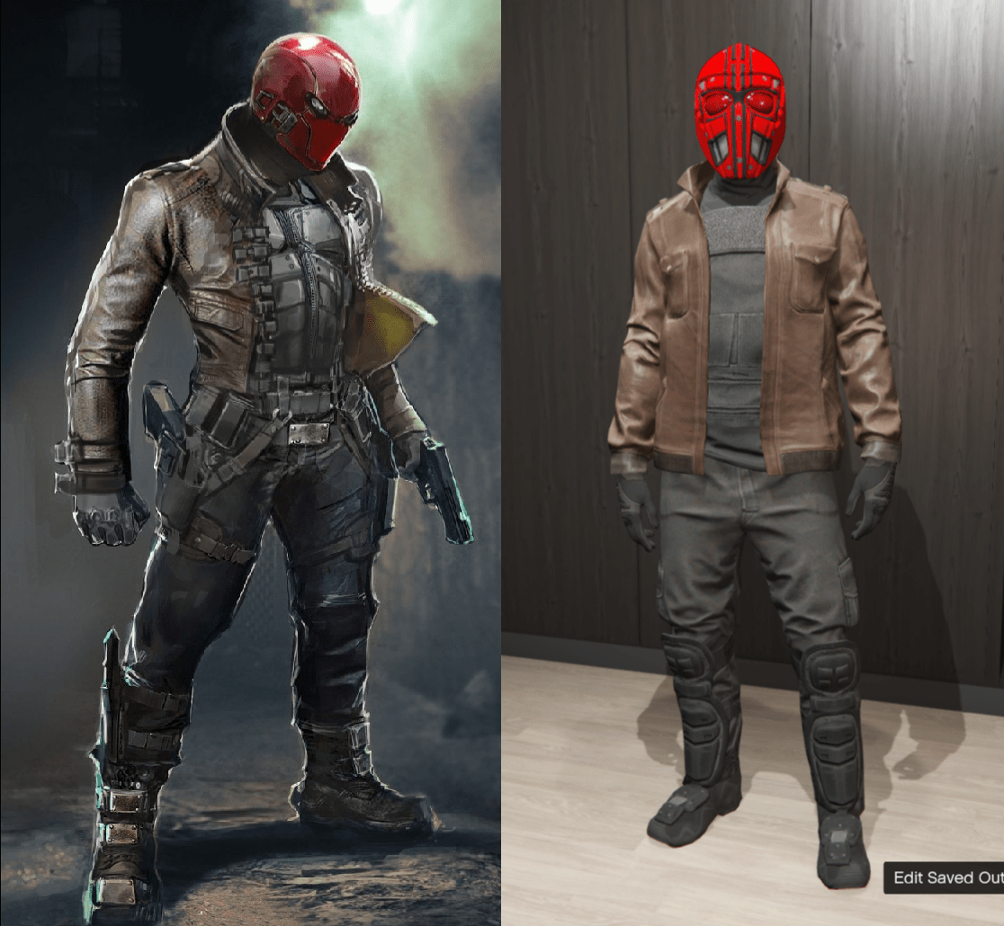 Red Hood costume I put together in GTA Online r/GrandTheftAutoV