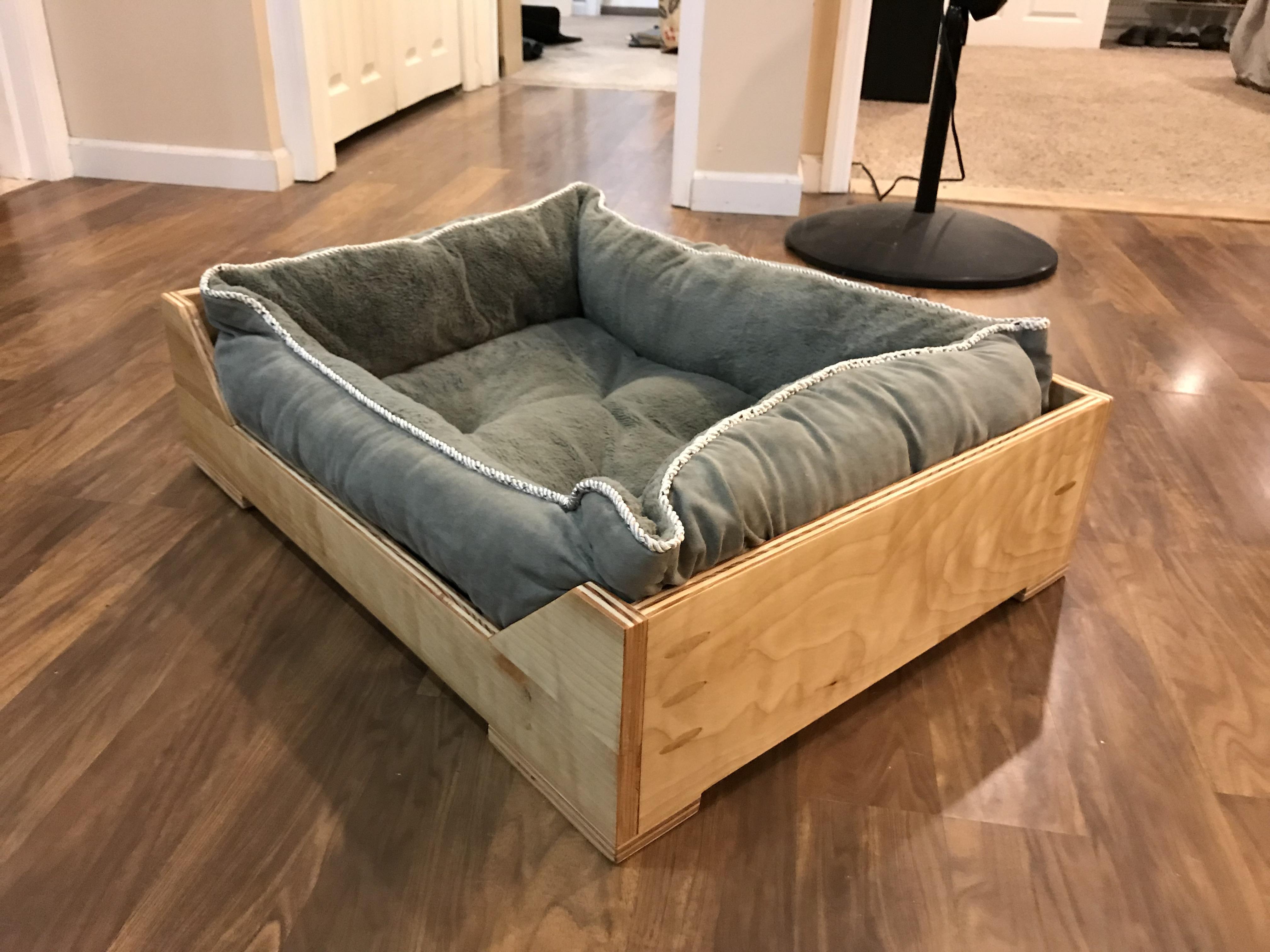 Made a bed for my dog with less than half a sheet of big box ply. What