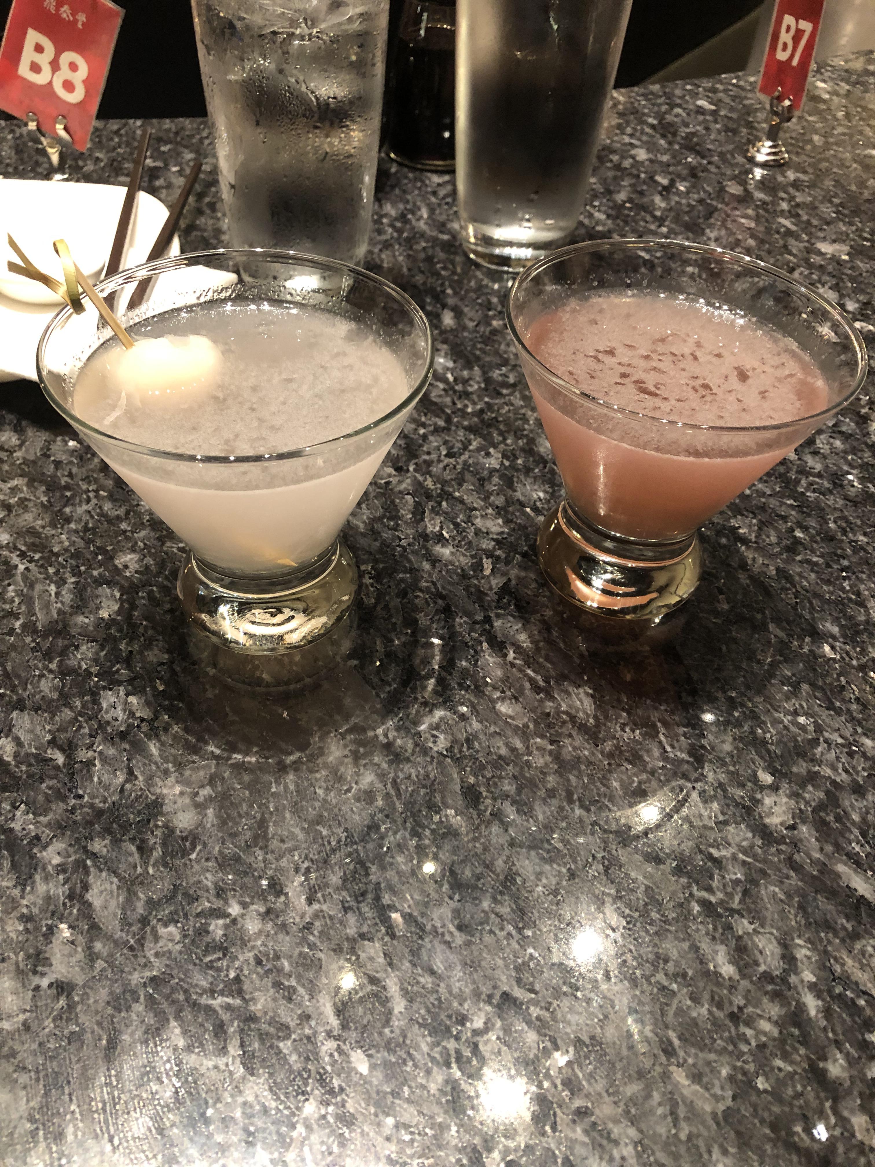 Sailor Moon cocktail (left) at Din Tai Fung in Bellevue, WA! r/sailormoon