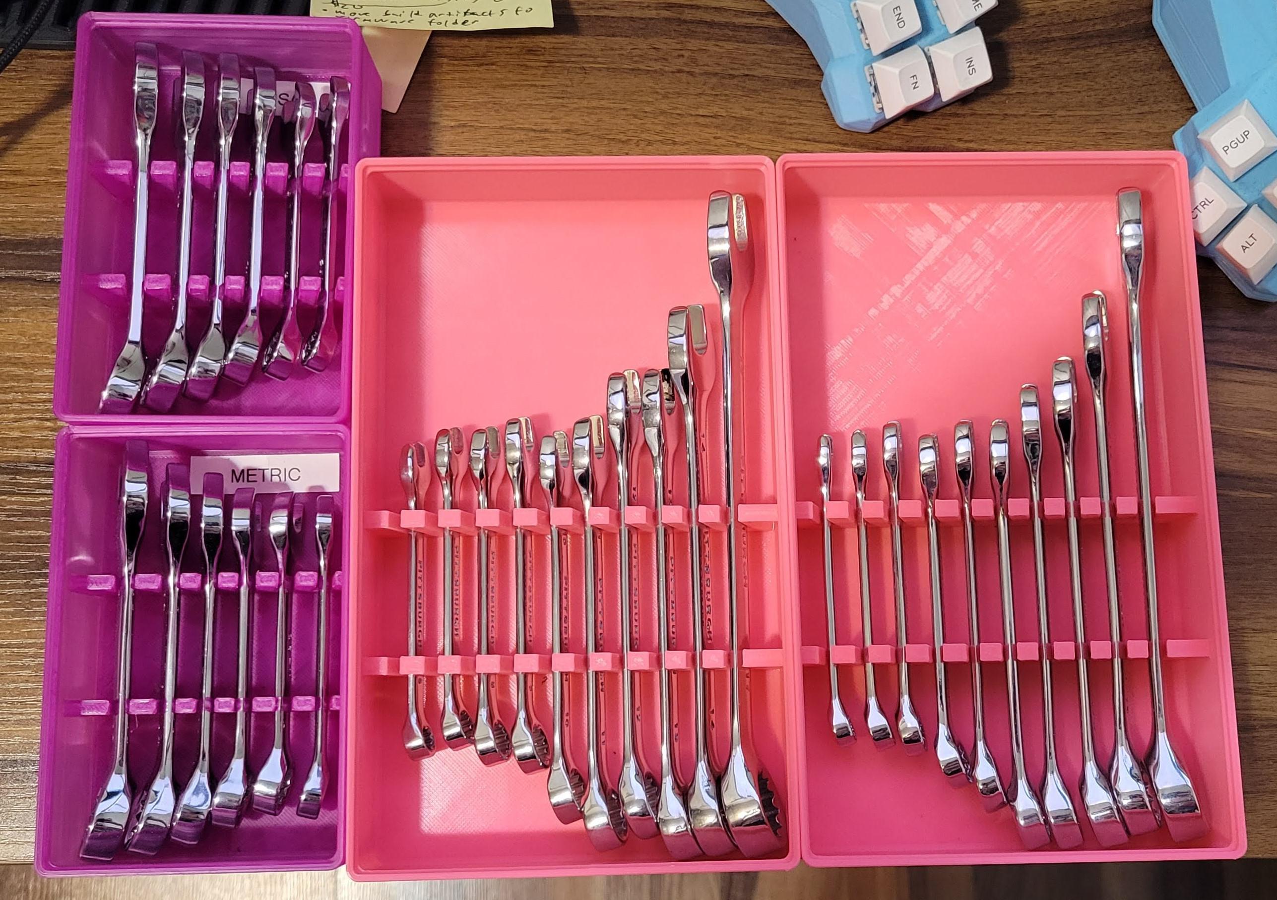 Gridfinity Harbor Freight Pittsburgh 32pc Wrench Set r/gridfinity