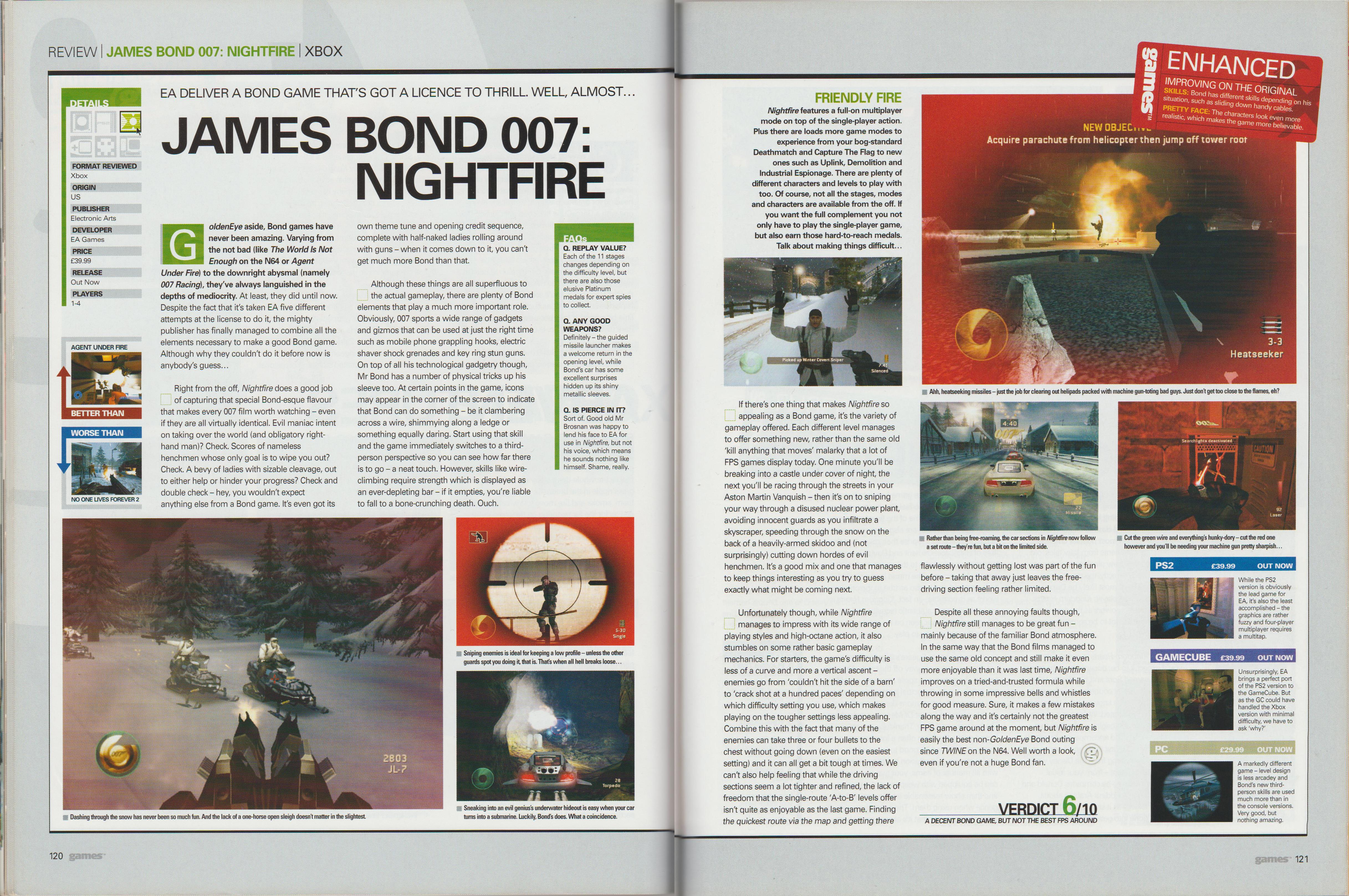 James Bond 007 Nightfire Xbox Review from GamesTM Magazine UK Issue 1