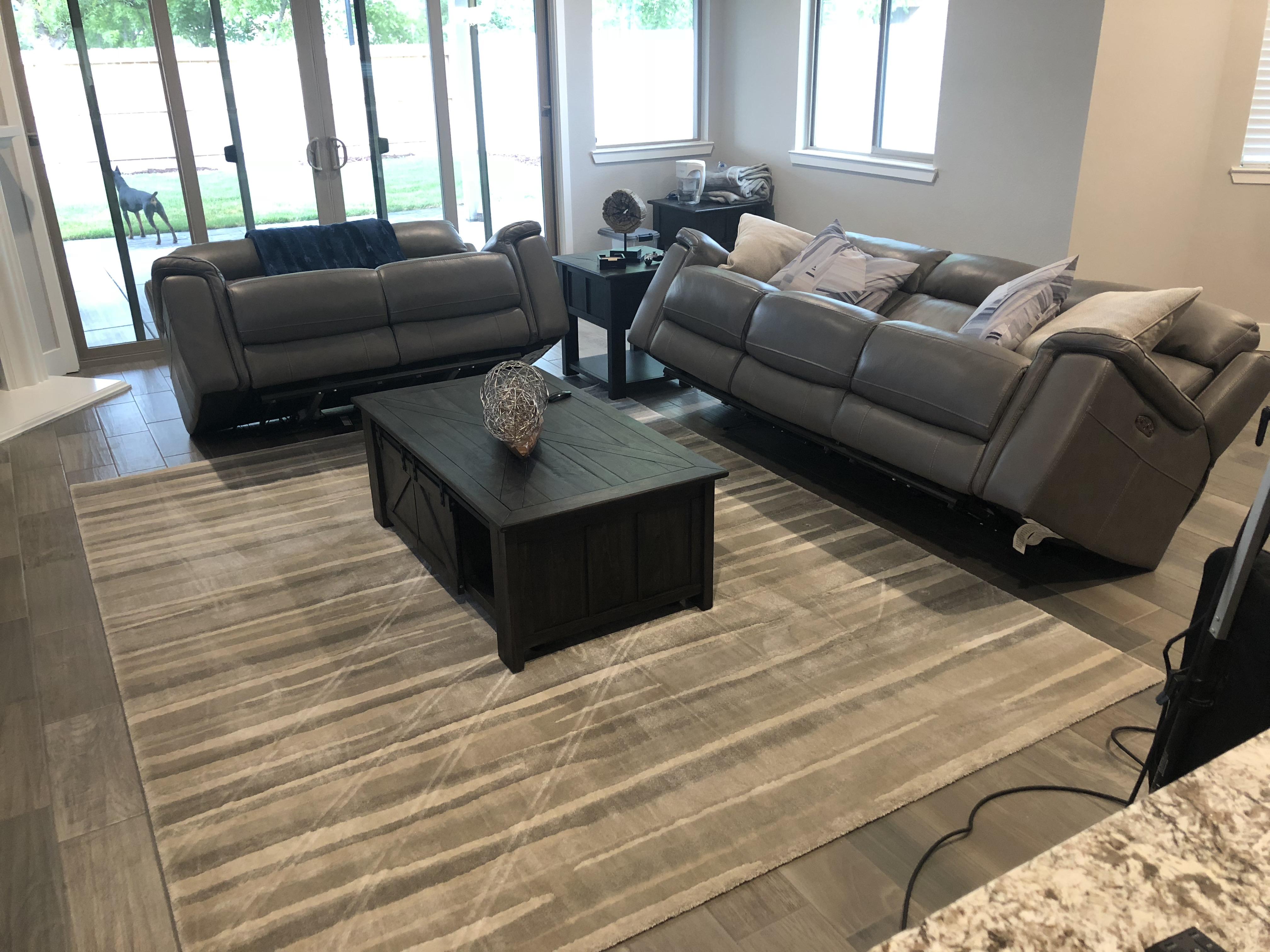 The way my new couches stay tilted back for easy vacuum access r