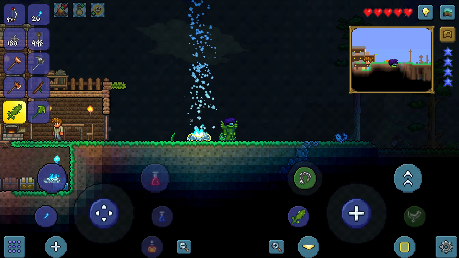 I made my campfire have smoke with my blizzard in a bottle r/Terraria