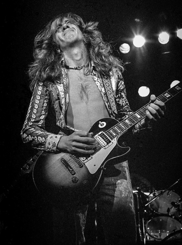 Brad Whitford, rhythm guitarist of Aerosmith. Playing in Honolulu, 1975