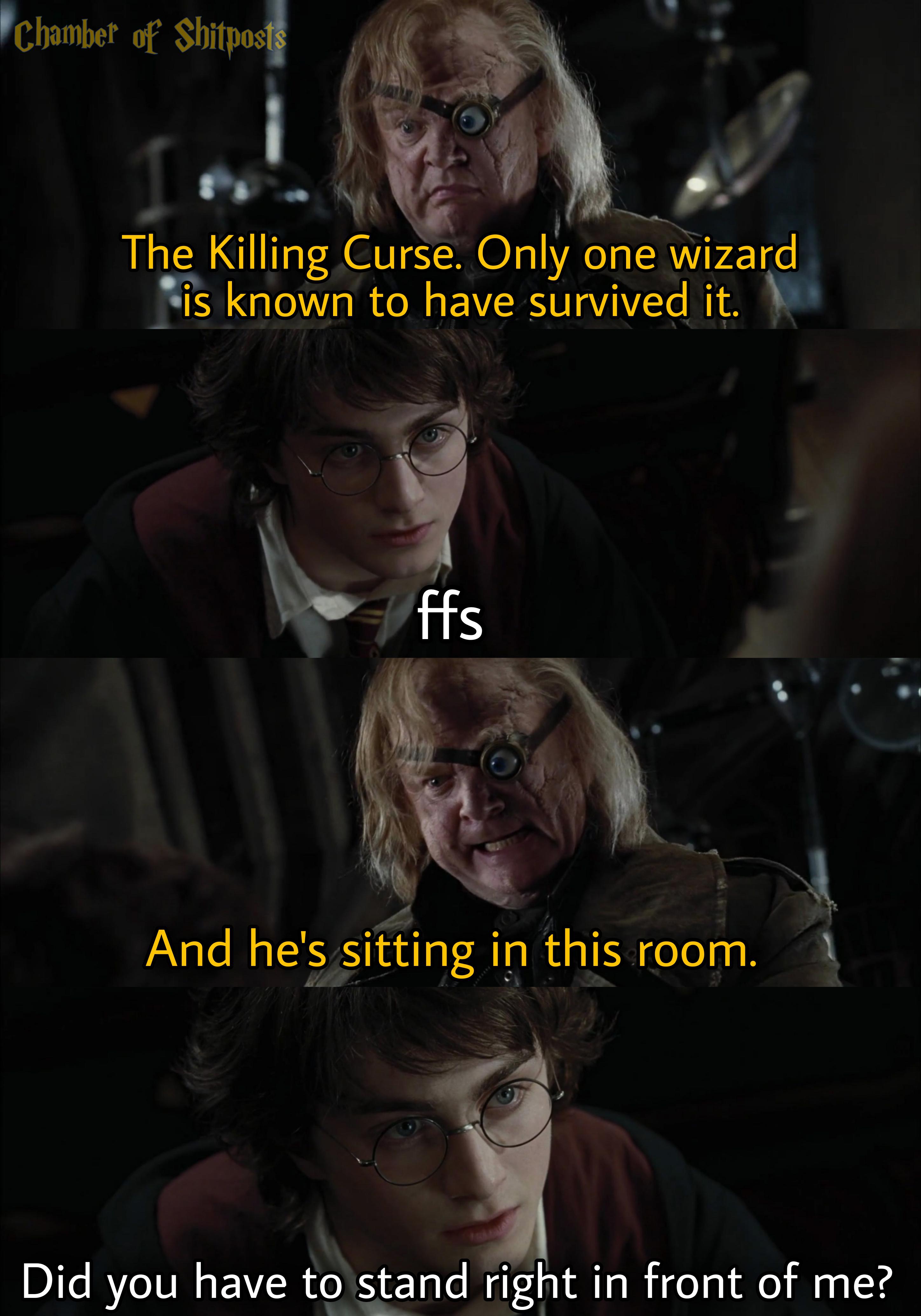 Subtle, fake Moody. HarryPotterMemes