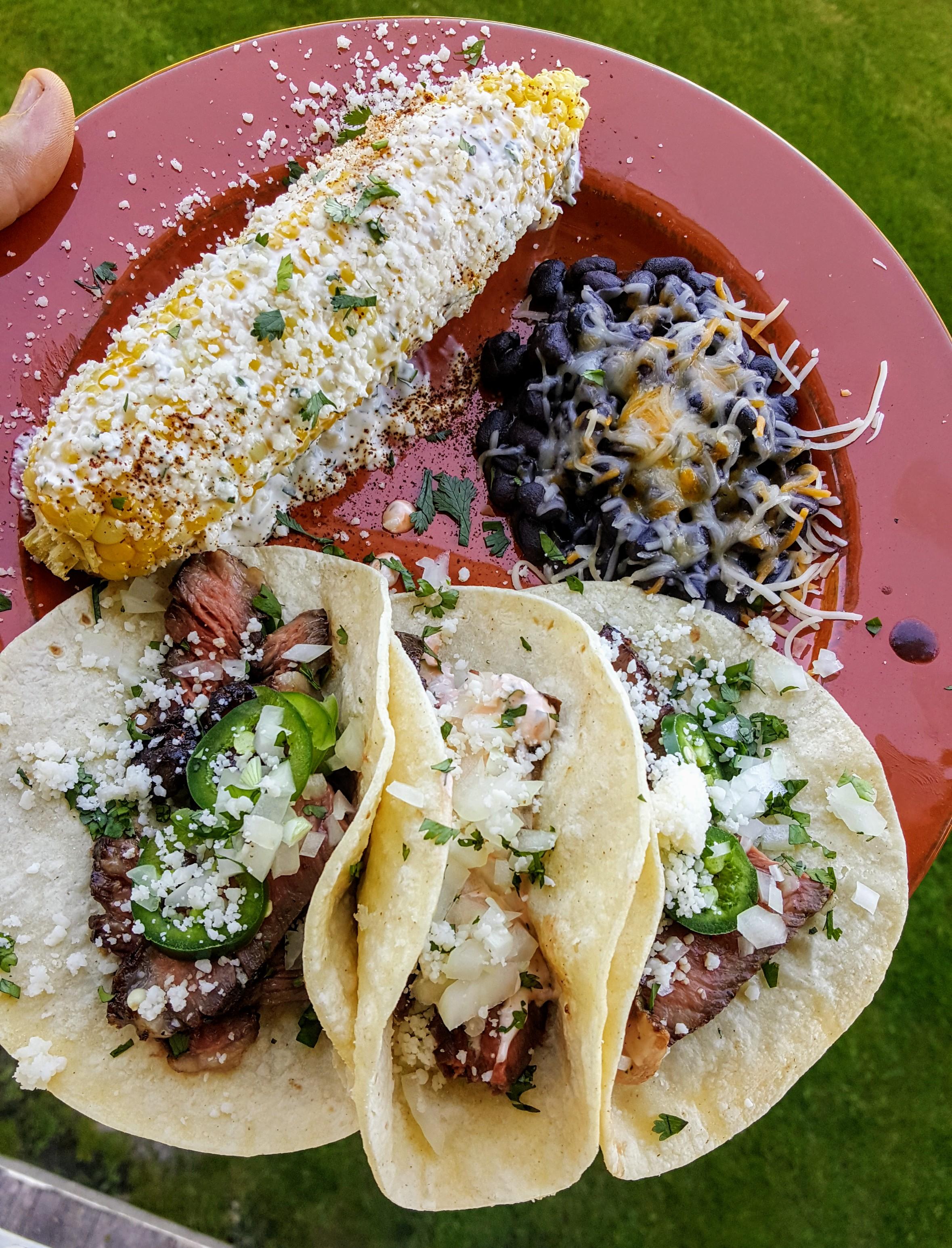 [Homemade] Smoked Ribeye Street Tacos