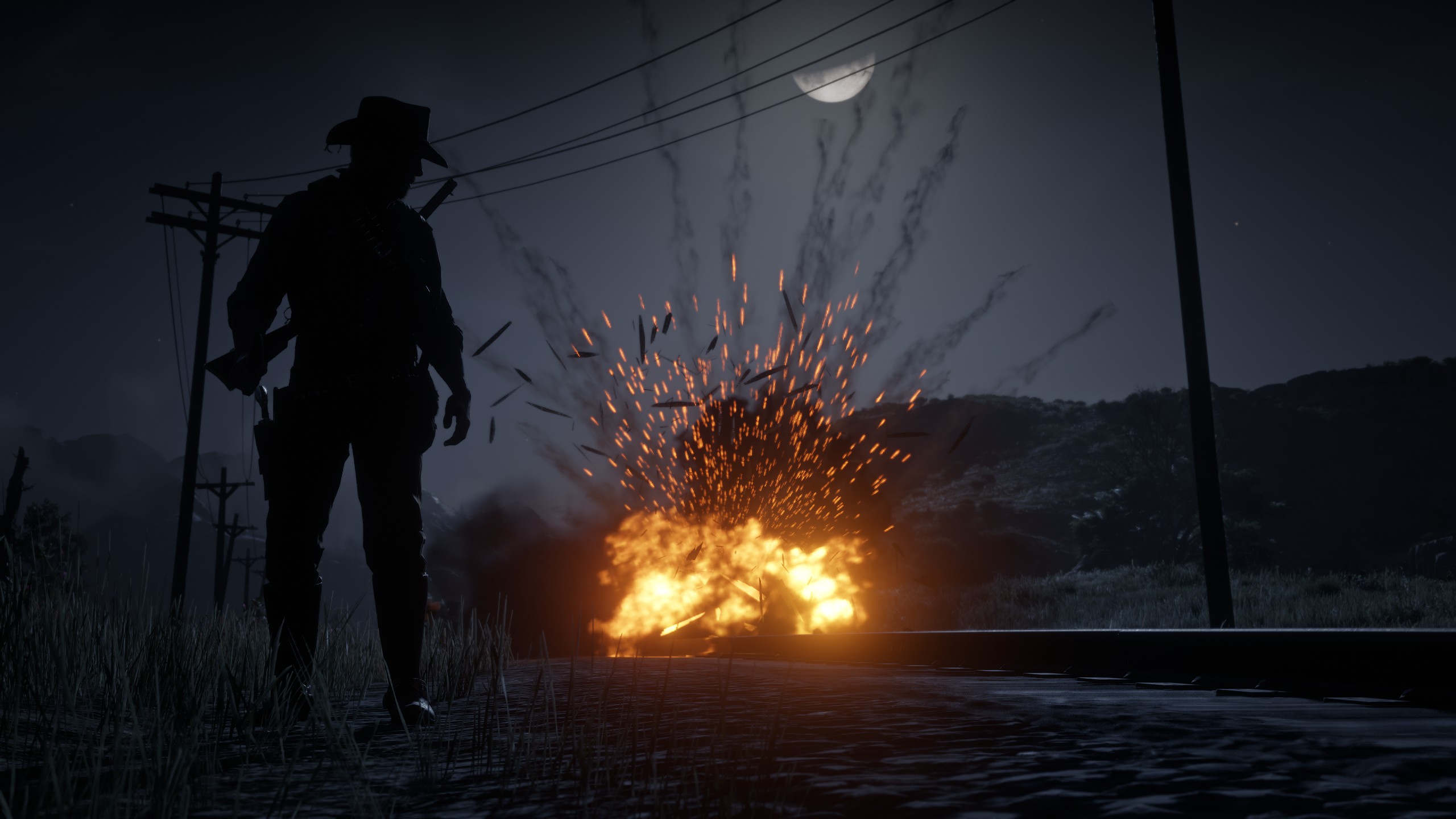 "Train track Explosion" [RDR2] r/VirtualPhotographers
