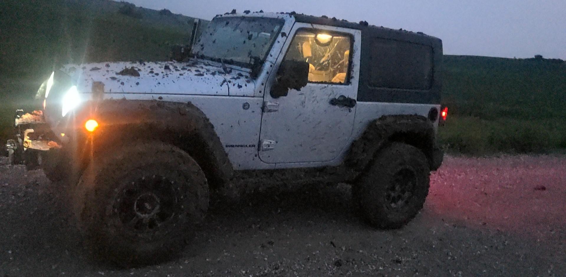 We finally got some rain. The only "offroading" I can usually do in