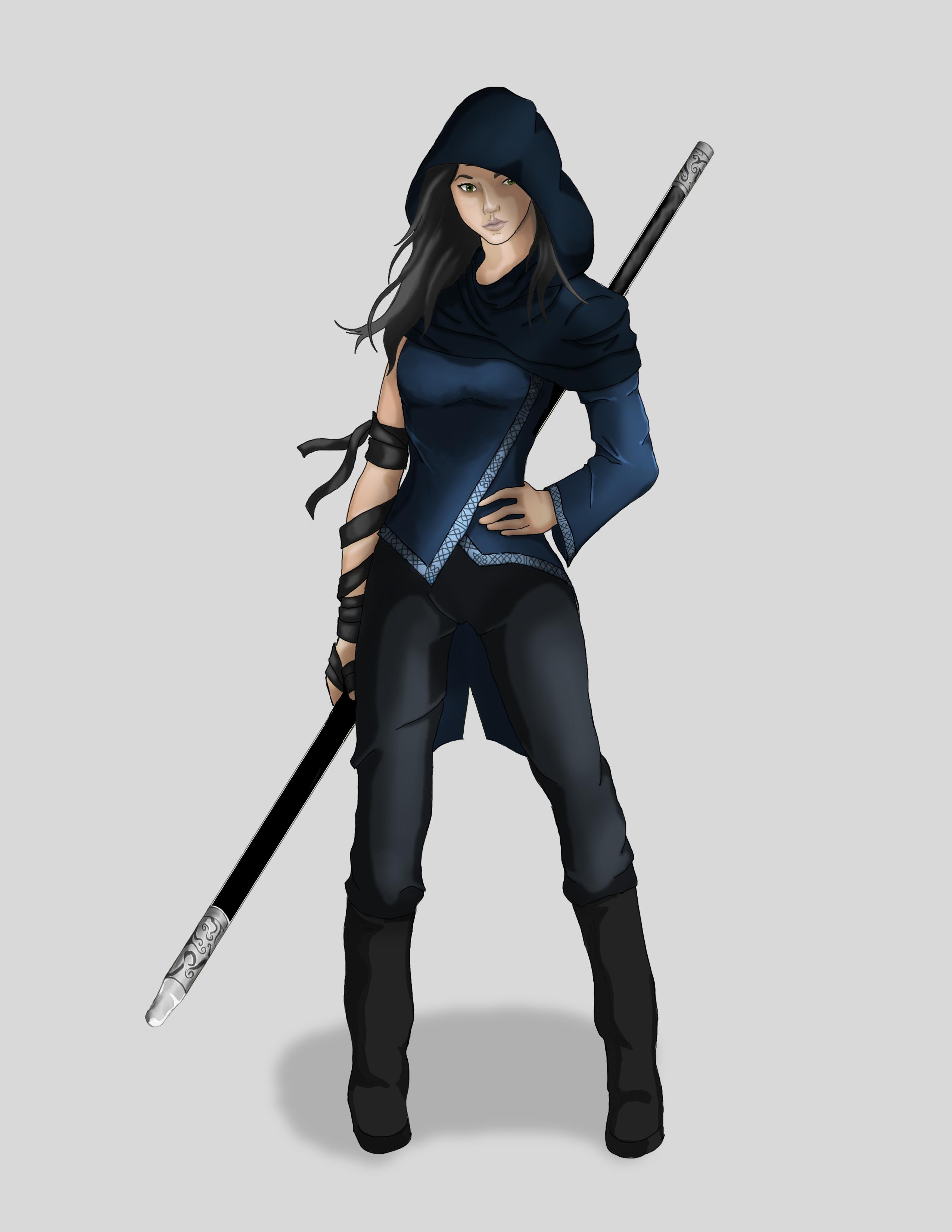 [Art] My Shadow Monk, Rika Wolfgard. r/DnD