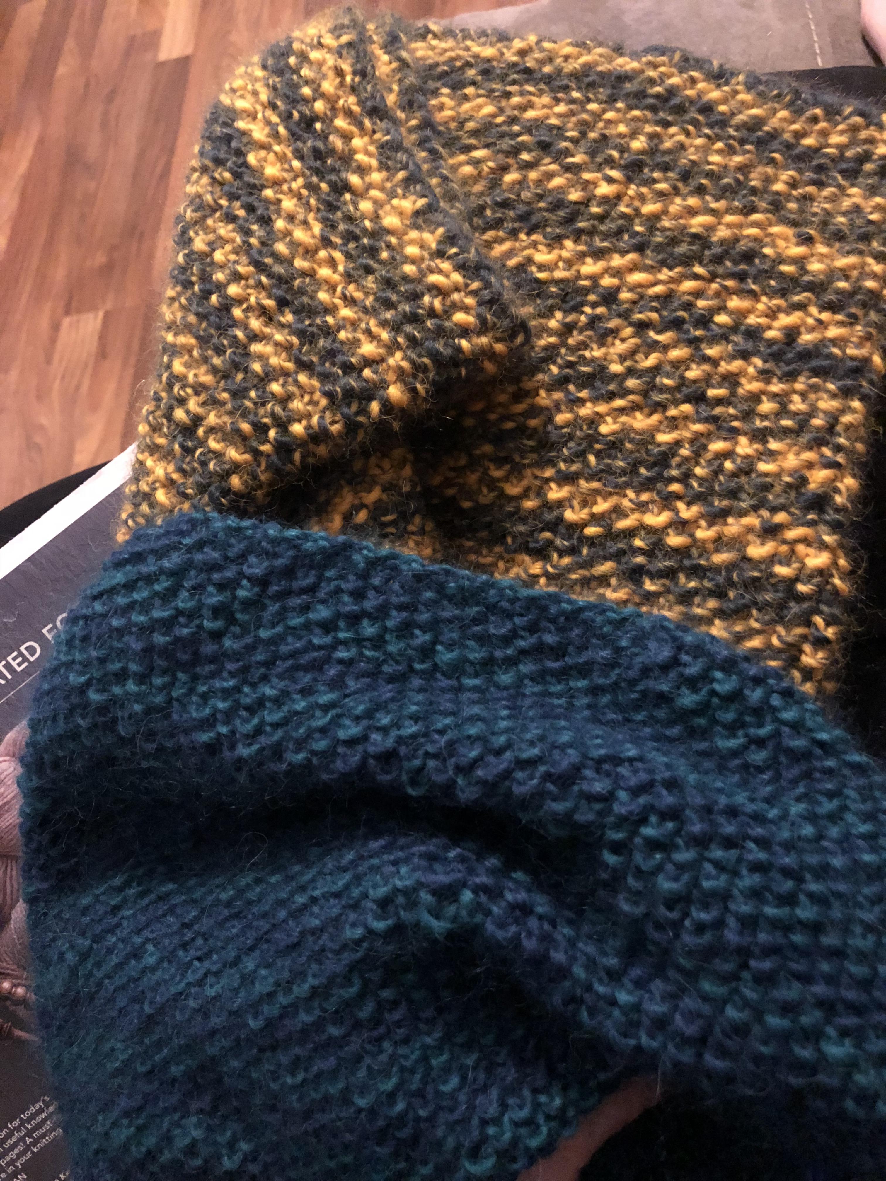 Blocking alpaca/wool scarves (see details in comments) r/knitting
