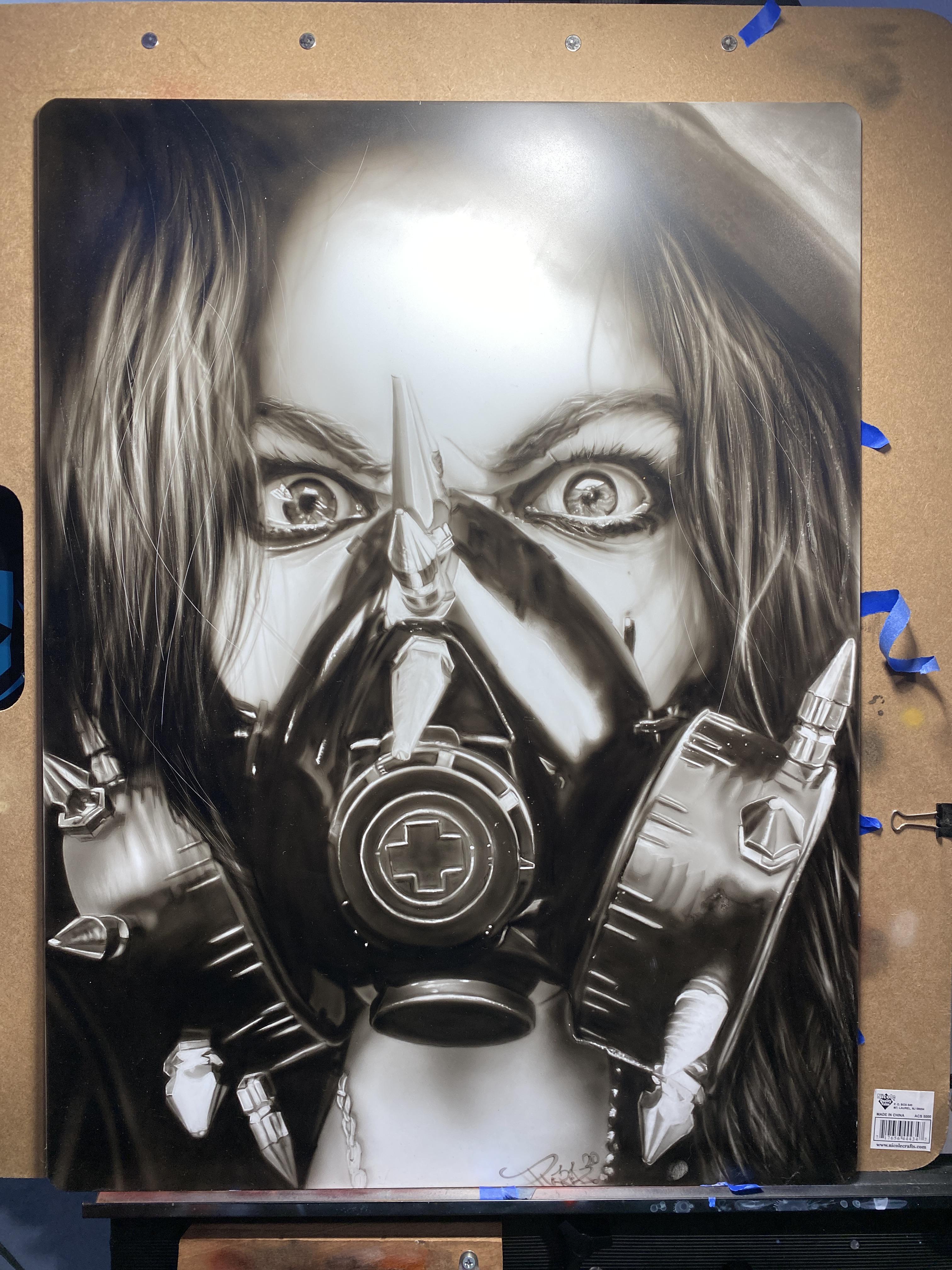 Rona complete, airbrush art, Iwata in da house! airbrush