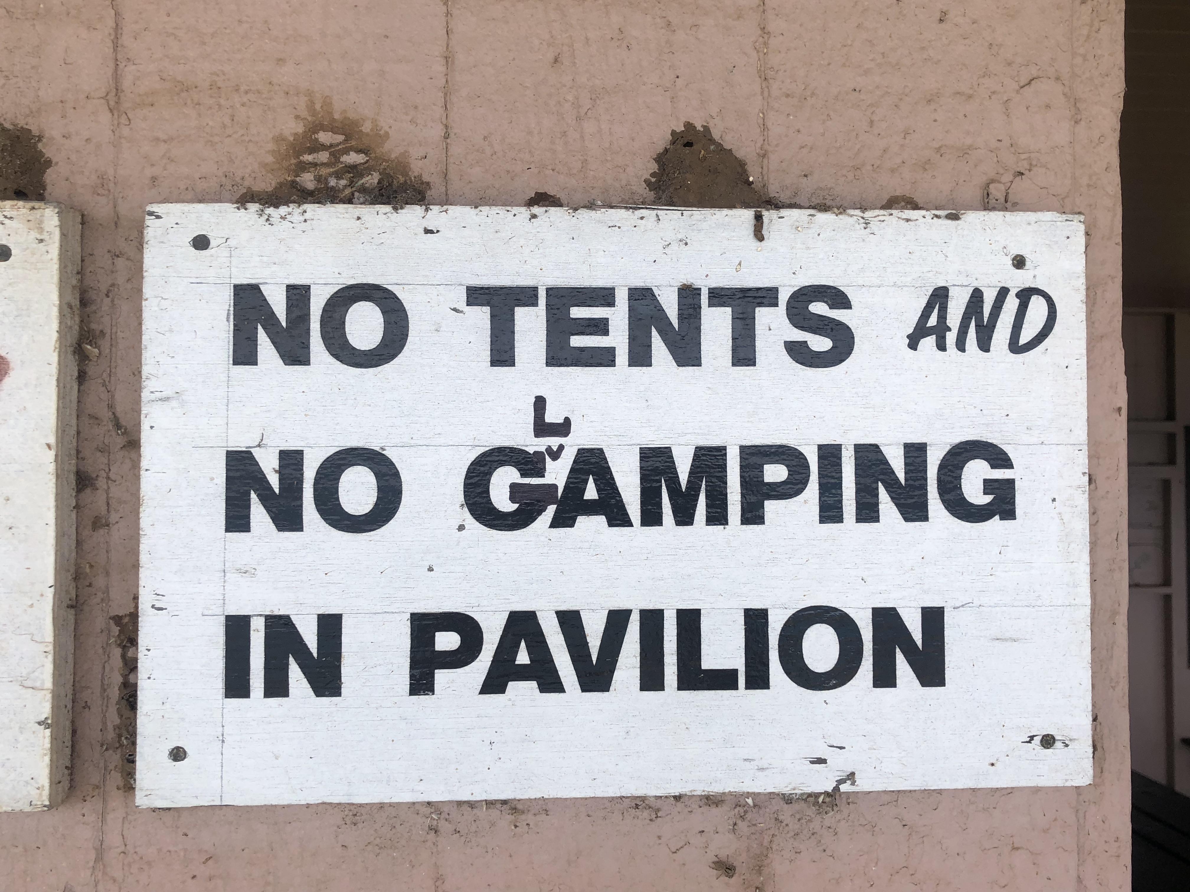 No Glamping r/MildlyVandalised