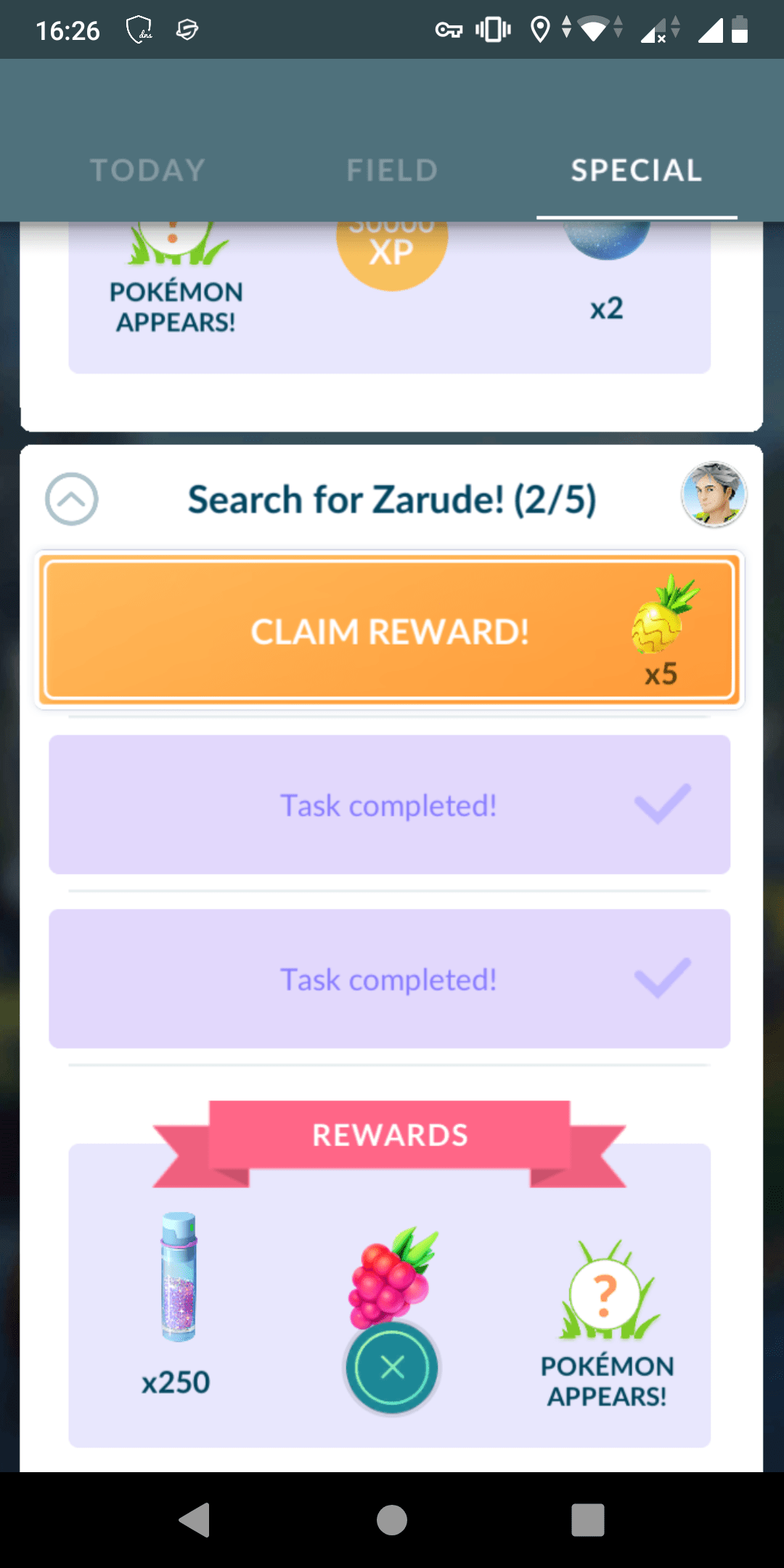 Finally! After countless broken streaks! (And then I encountered a wild