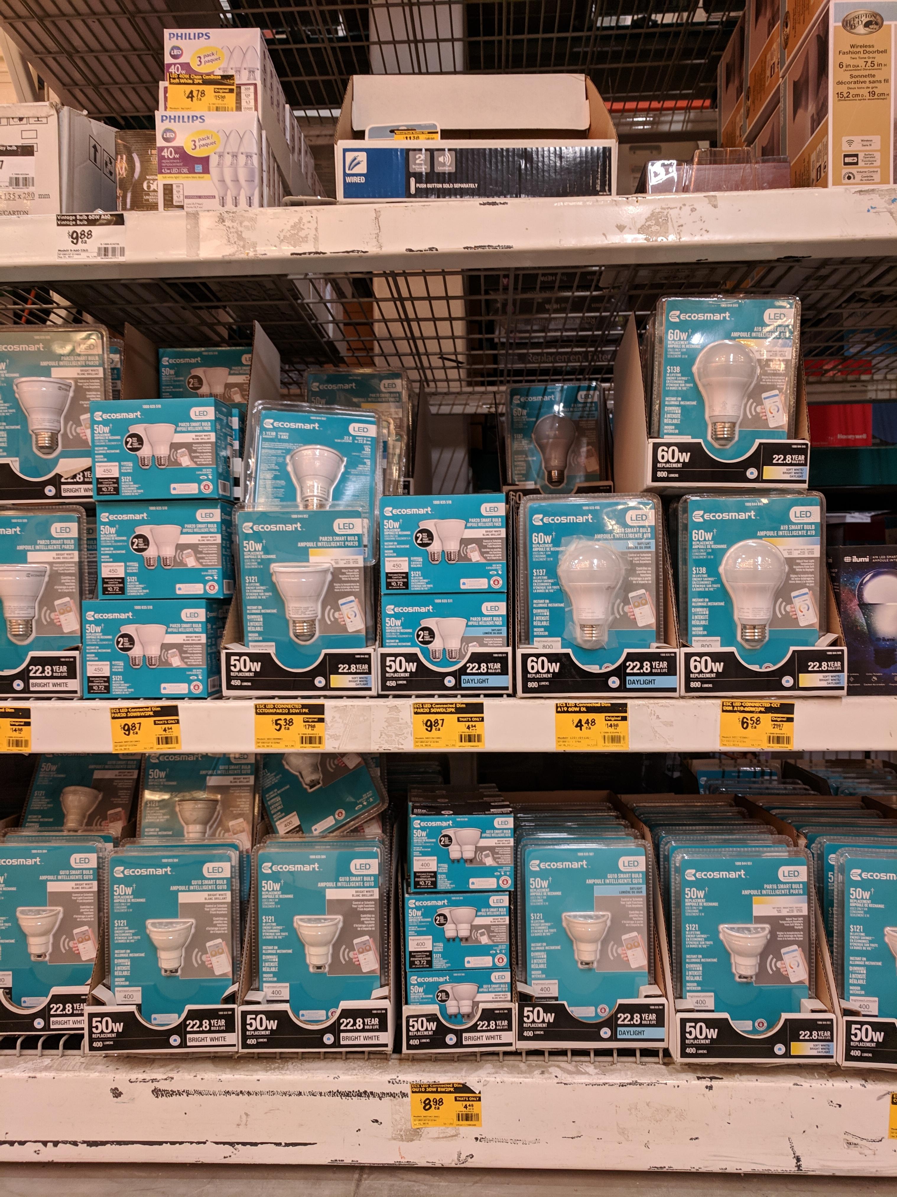 Ecosmart Light bulbs clearance homedepot canada. r/winkhub
