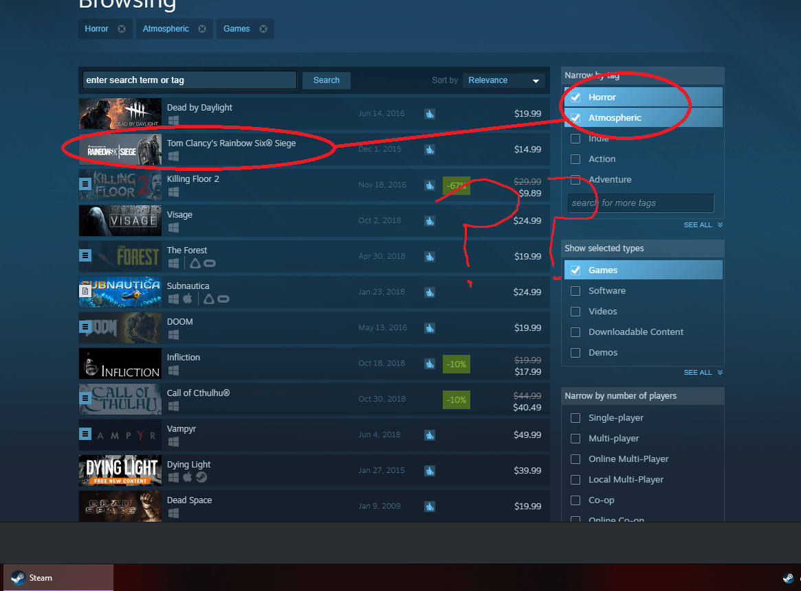 I think the tags on Steam are broken. r/gaming