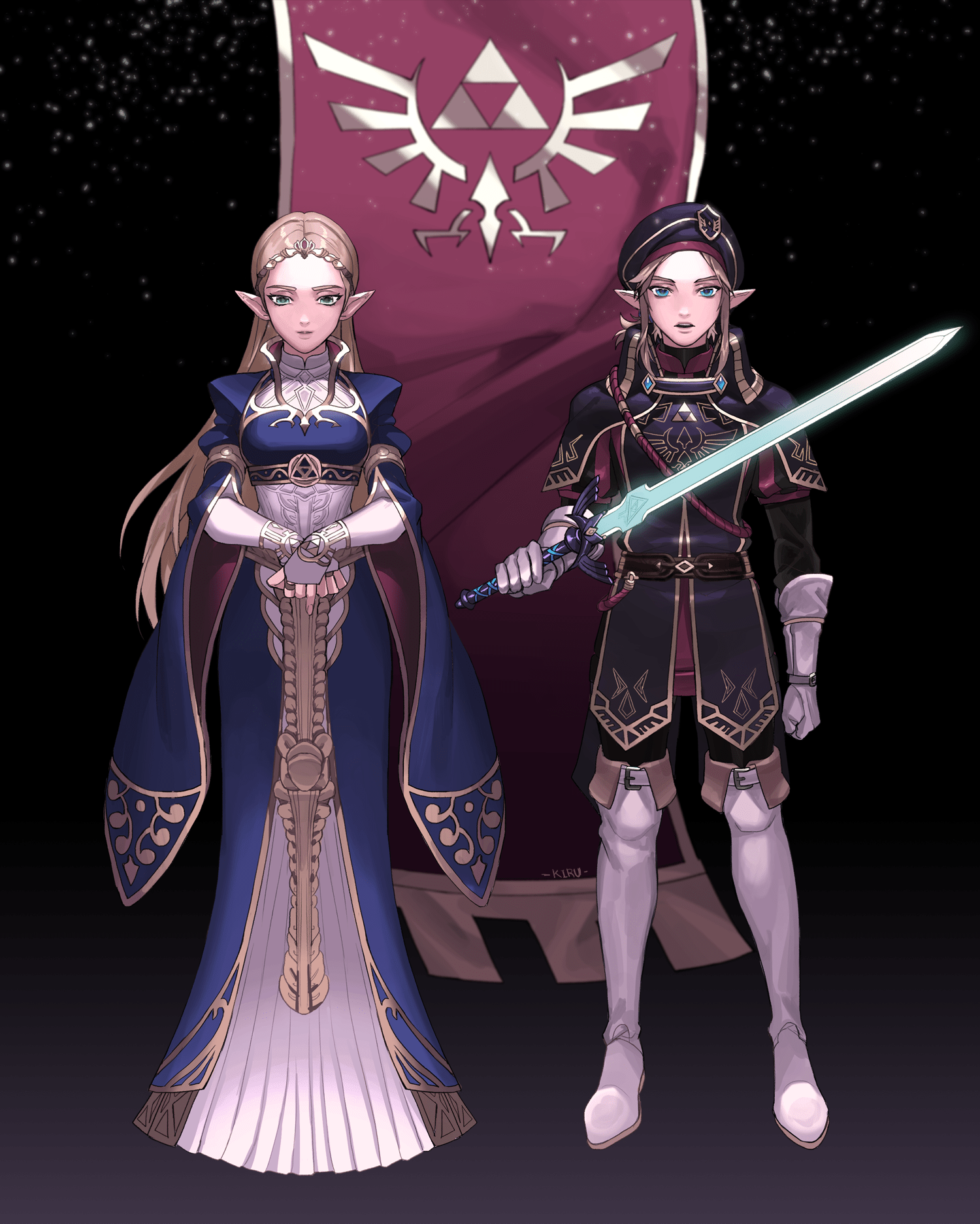 The Princess and her Royal Guard [art by kiru (sorr5042)] r/Breath_of