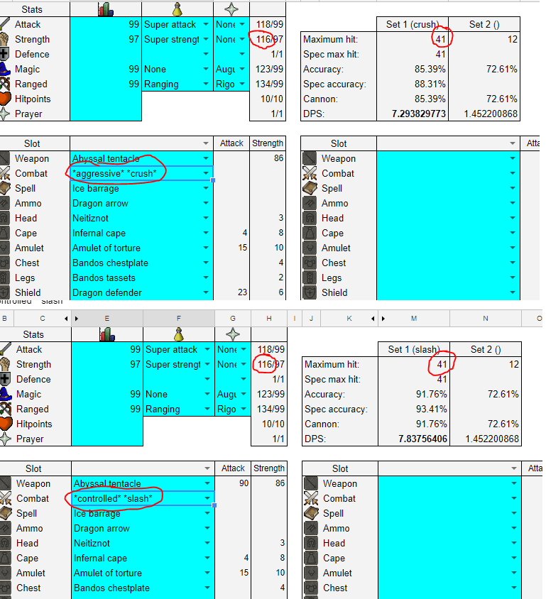 Rapier vs abyssal Whip dps training slayer without piety 2007scape