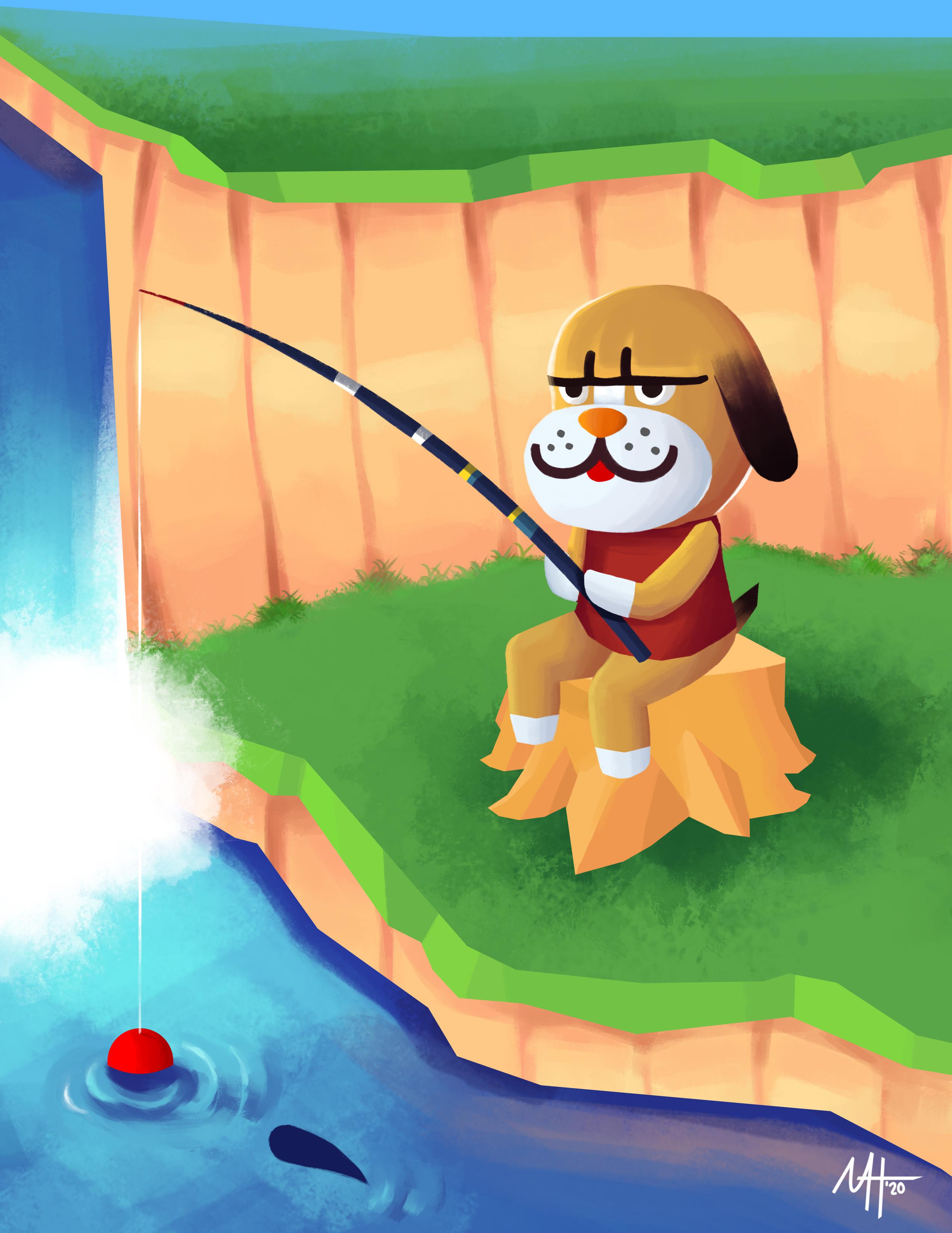 I drew Mac! He's my favorite villager. I think he's adorable. r