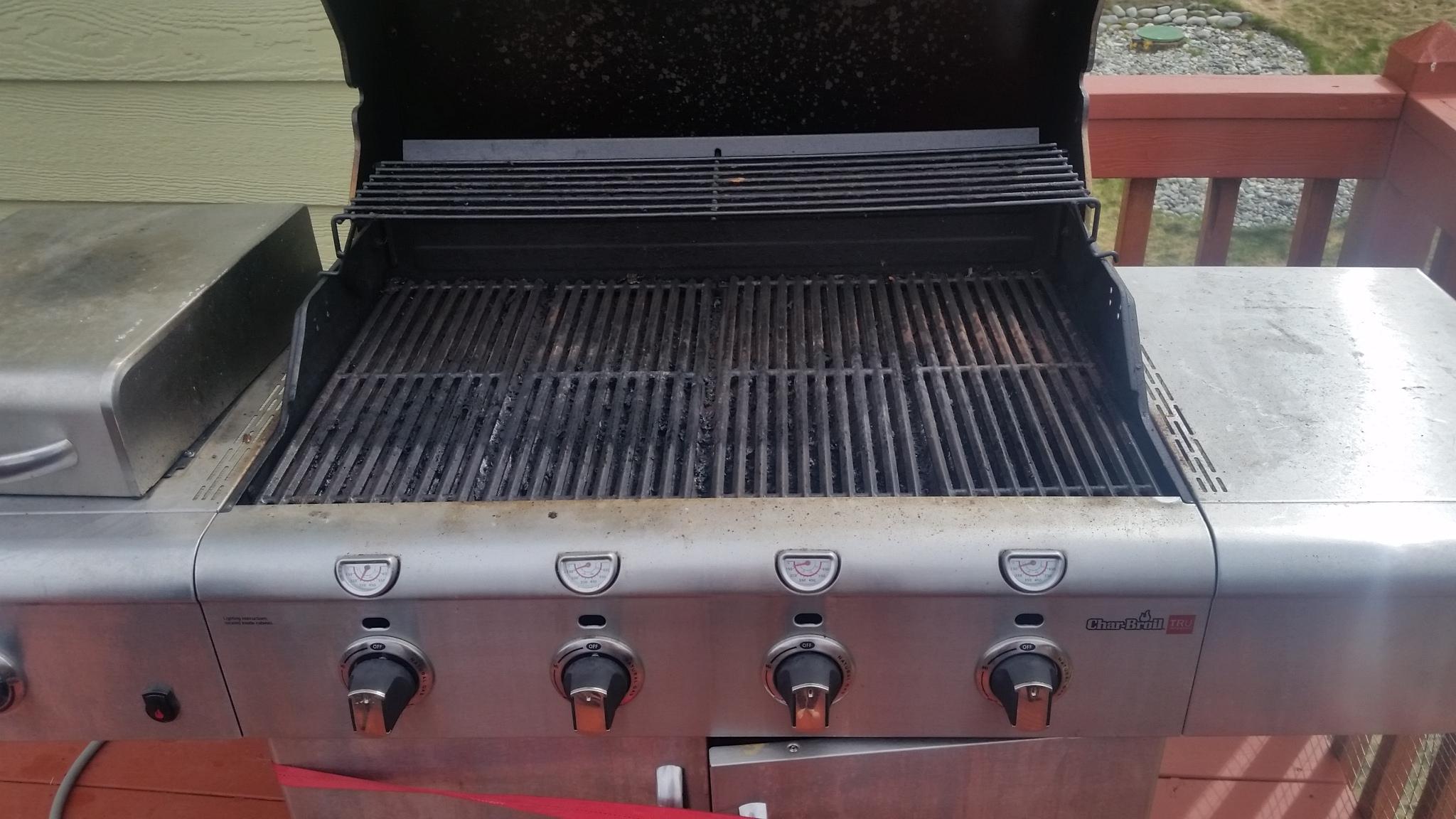 Reseasoning cast iron grill grates? How do I do it? Scrub with vinegar