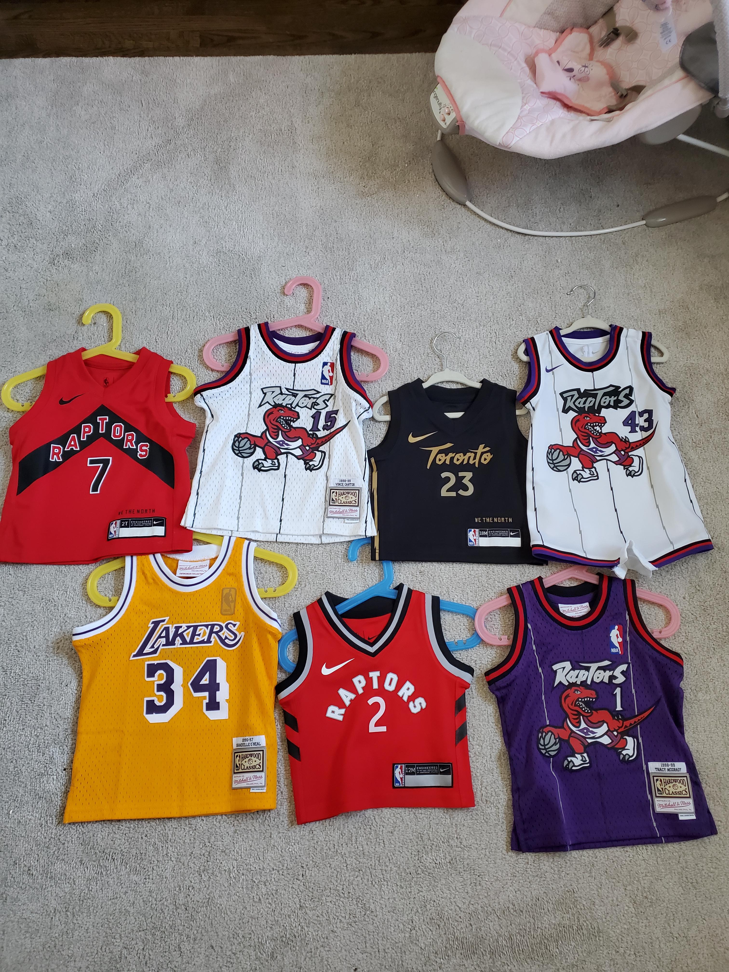 Our children's jersey collection is better than most! r/torontoraptors