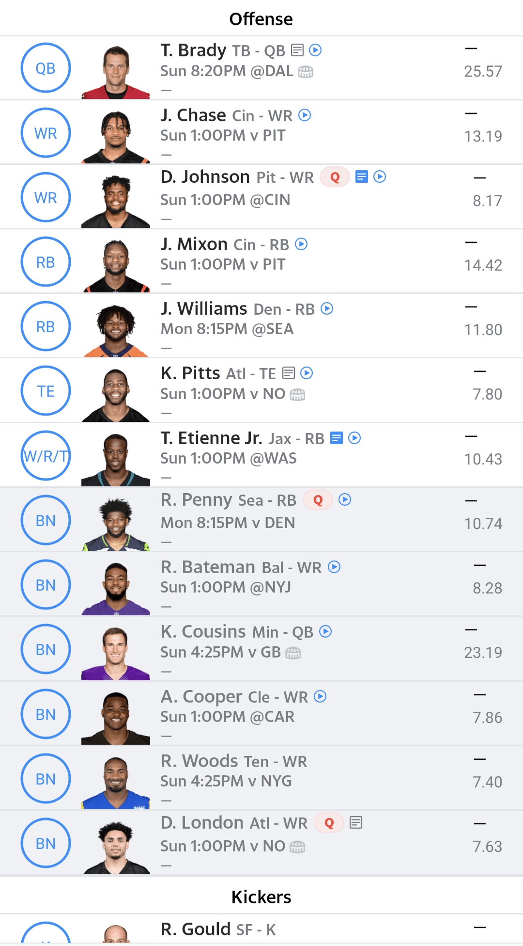 10team nonppr standard league w/ 6 pt pass TDs, did I draft a bad