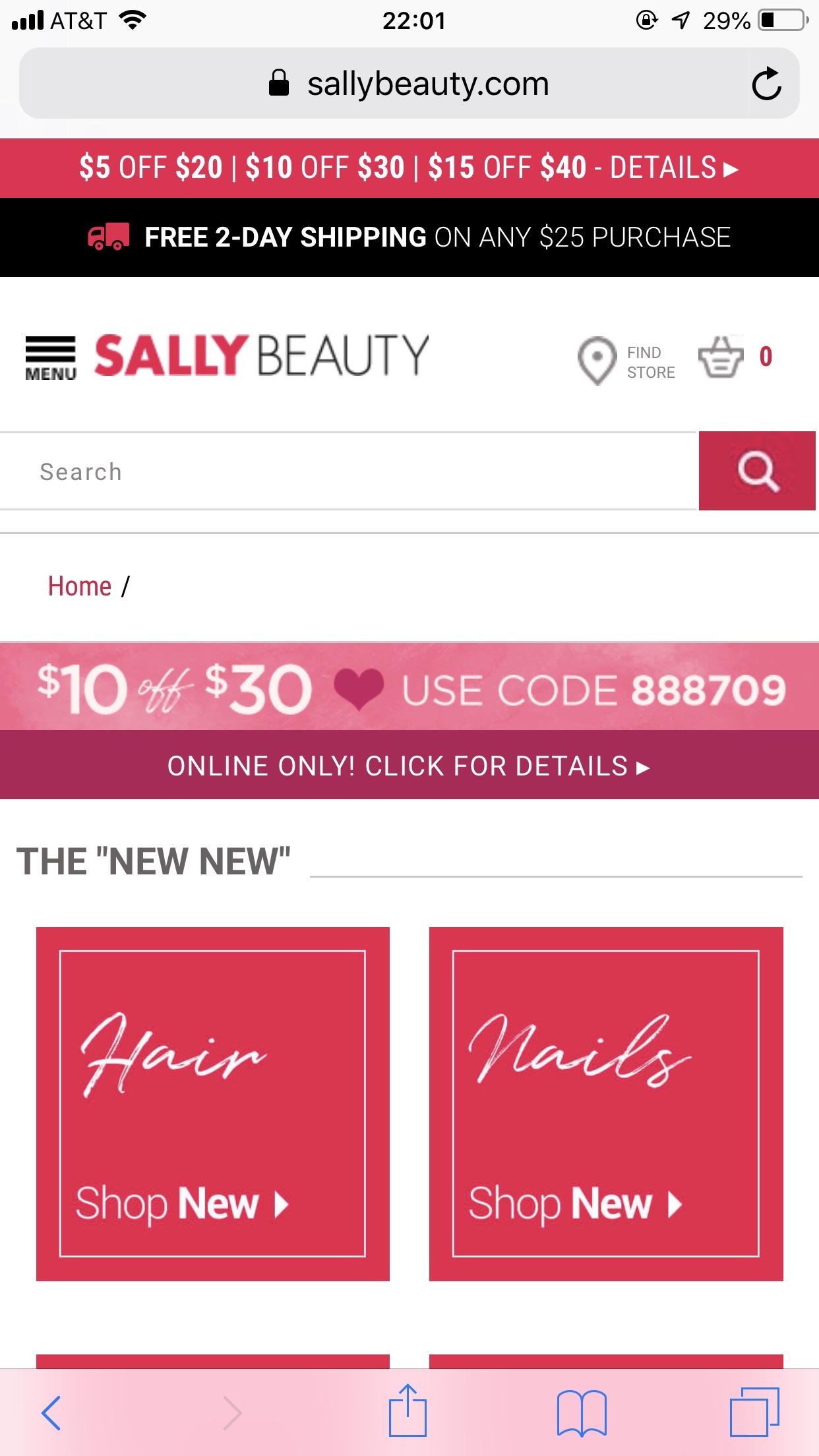 Sally Beauty 5 off 20, 10 off 30, 15 off 40 MUAontheCheap