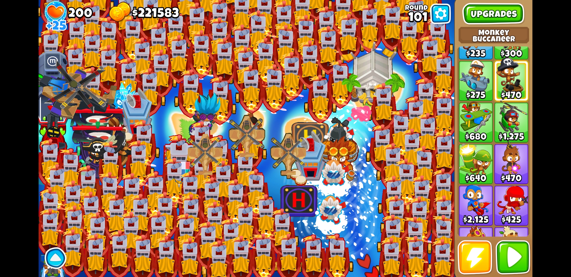 How to late game in spicy islands(merchantmen) btd6