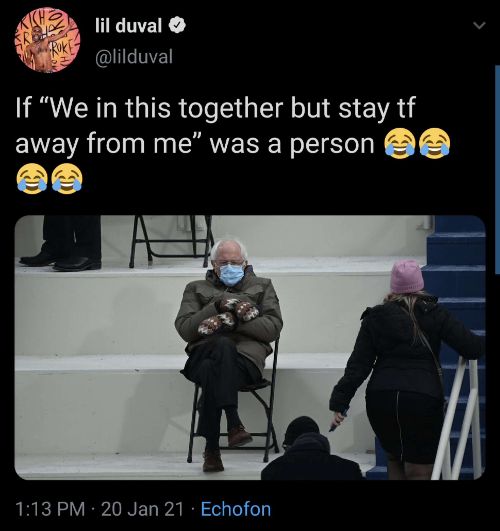 Get back. Get back. You don't know me like that. r/BlackPeopleTwitter