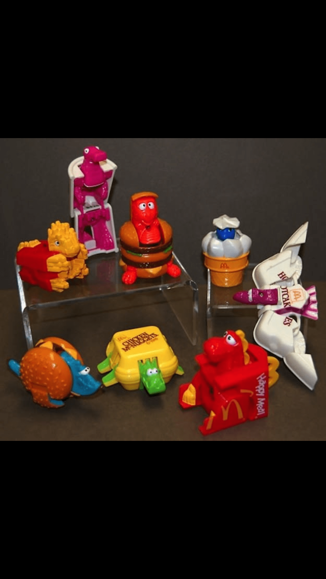 McDonald's food dinosaur transformer toys. r/nostalgia