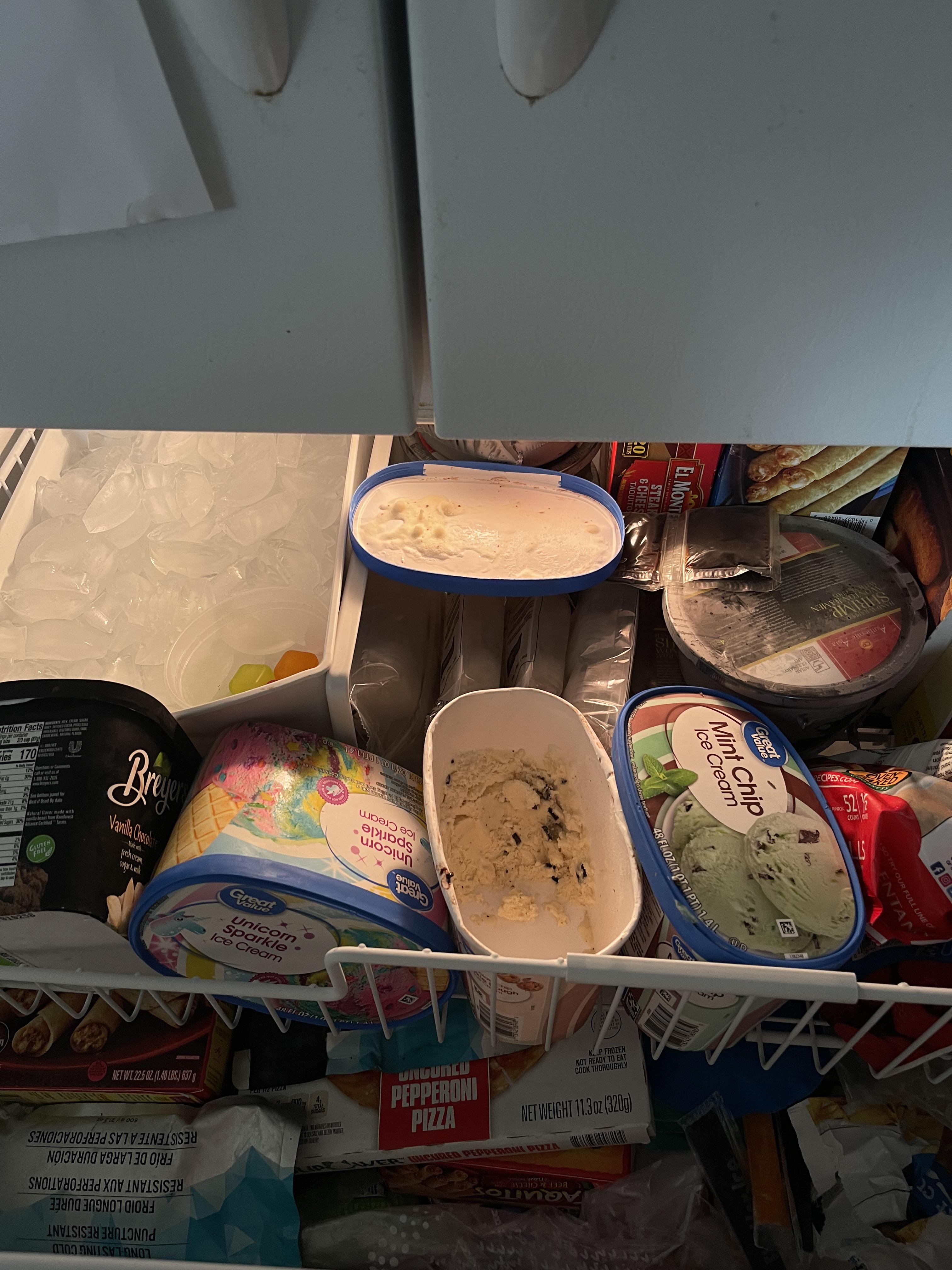 Who just leaves the ice cream box uncovered in the freezer r