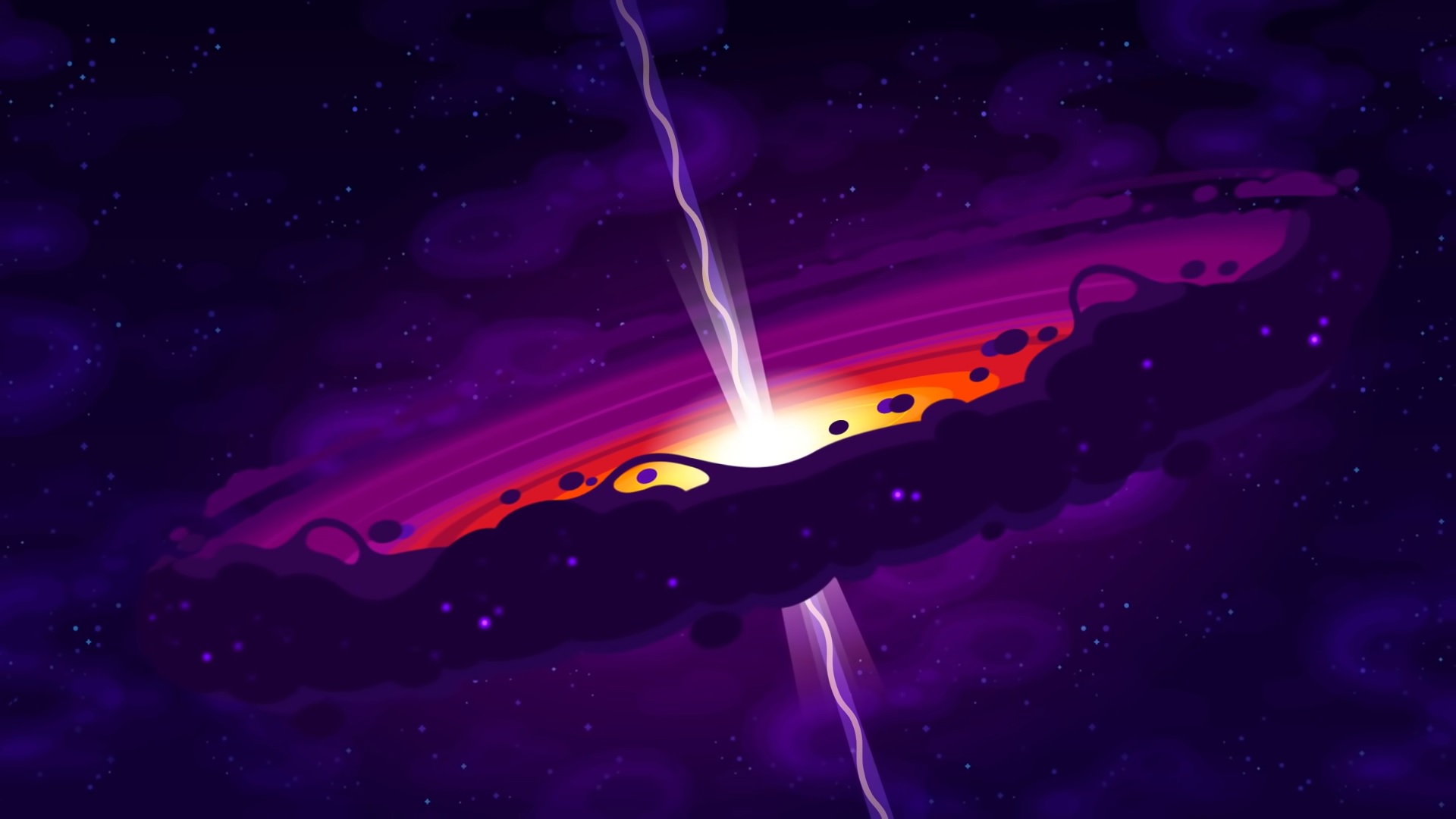 Kurzgesagt Black Hole [1920 x 1080] r/wallpaper