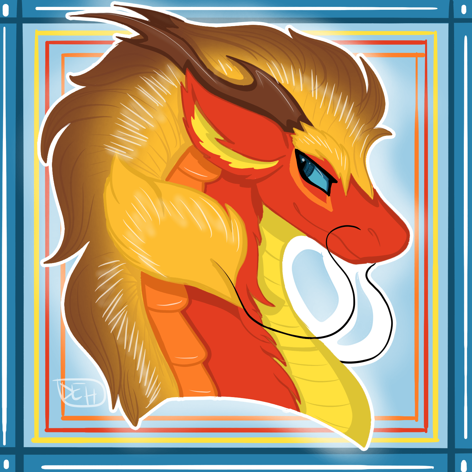 CrimsonFire,my noodle dragon.Art by Suvulaandovah on